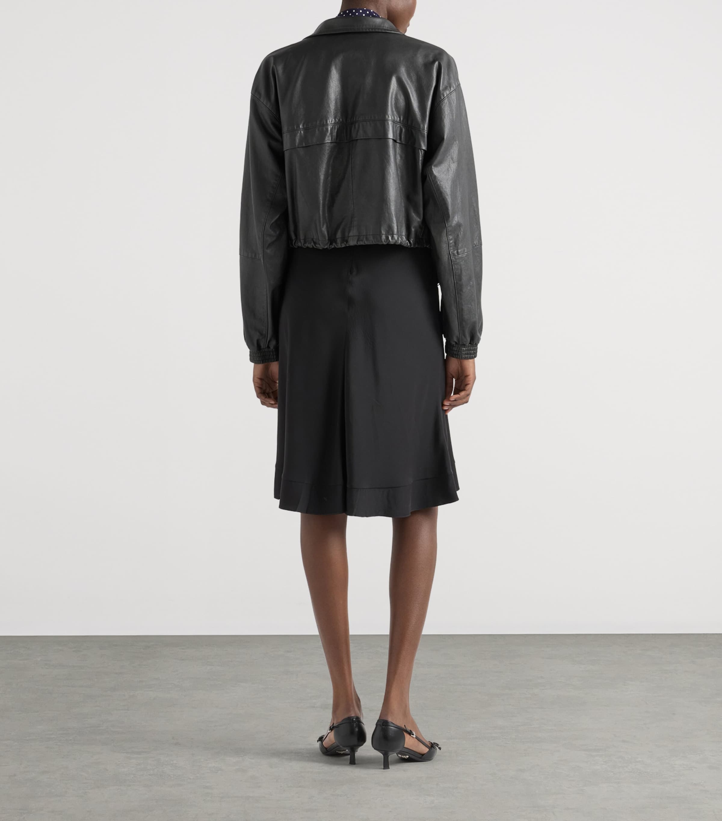 Prada Womens Nappa Leather Jacket Black Image 5