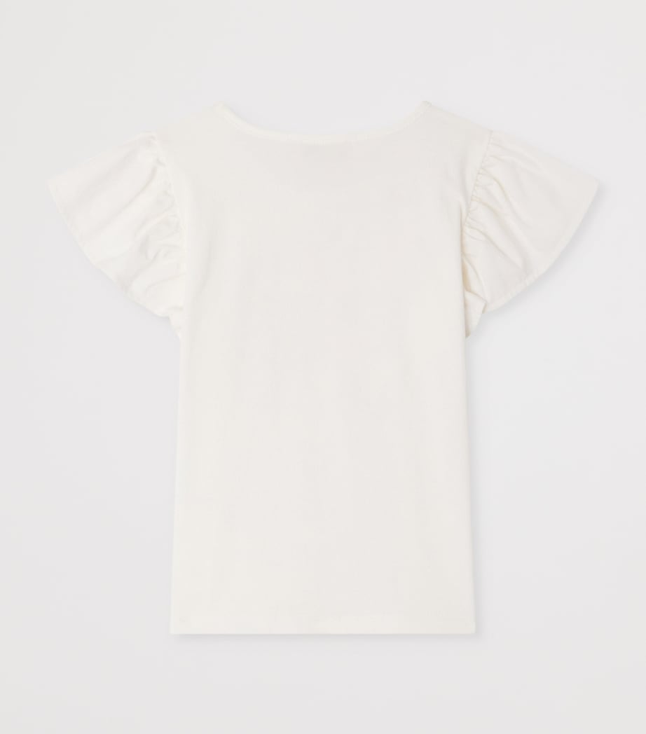 Bonpoint Cotton Emila T-Shirt (10-14 Years) Upb Blanc Lait Image 2