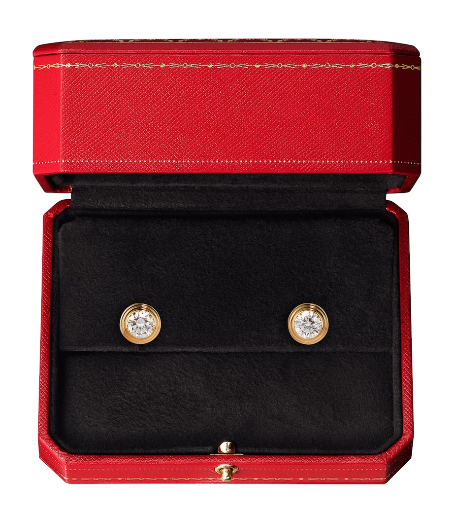 Medium Yellow Gold and Diamond Cartier d'Amour Earrings YELLOW GOLD Image 3