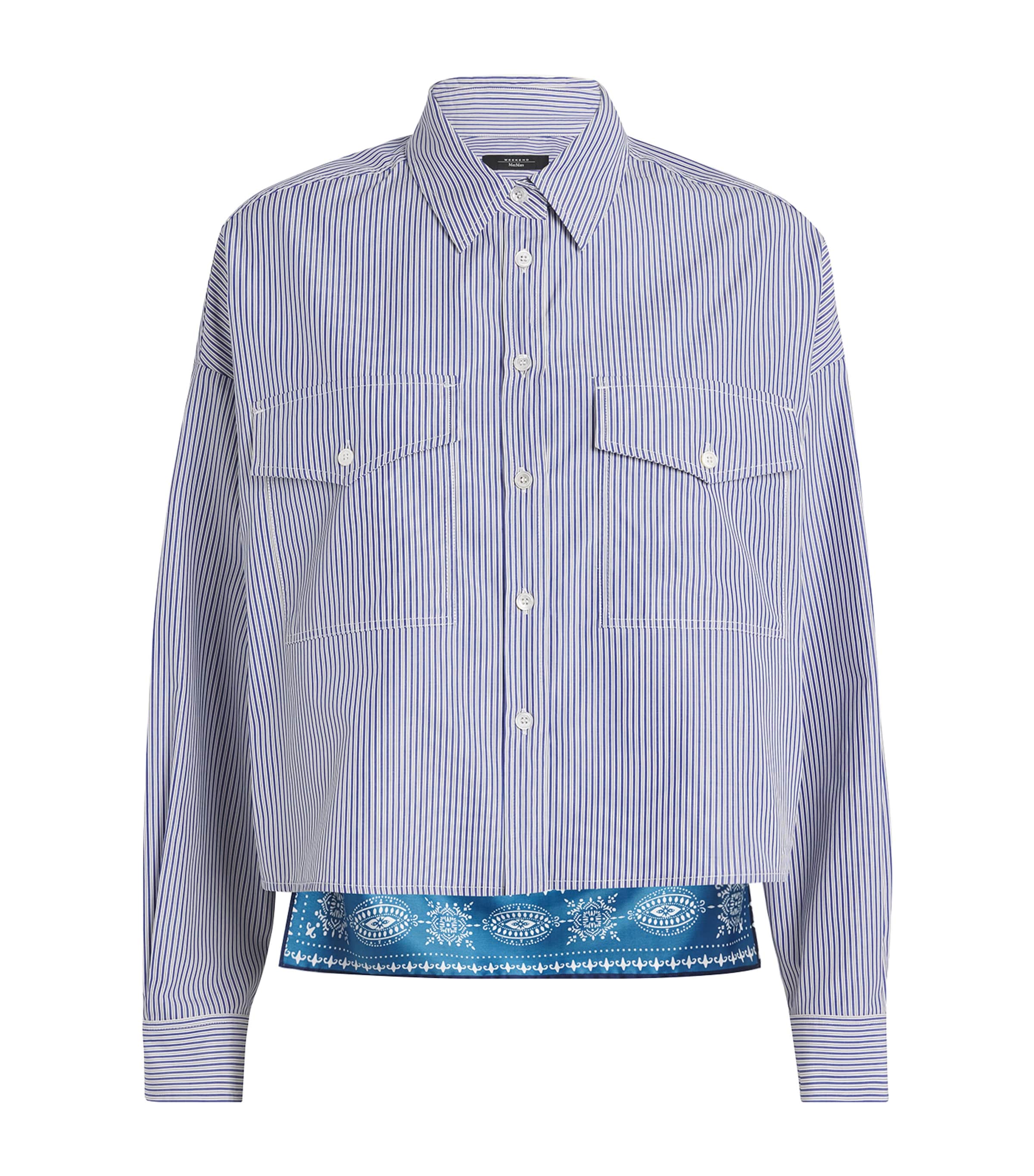 Weekend Max Mara Cotton Cropped Shirt | Women Clothing | Tops | Workwear | Designers | Weekend Max Mara