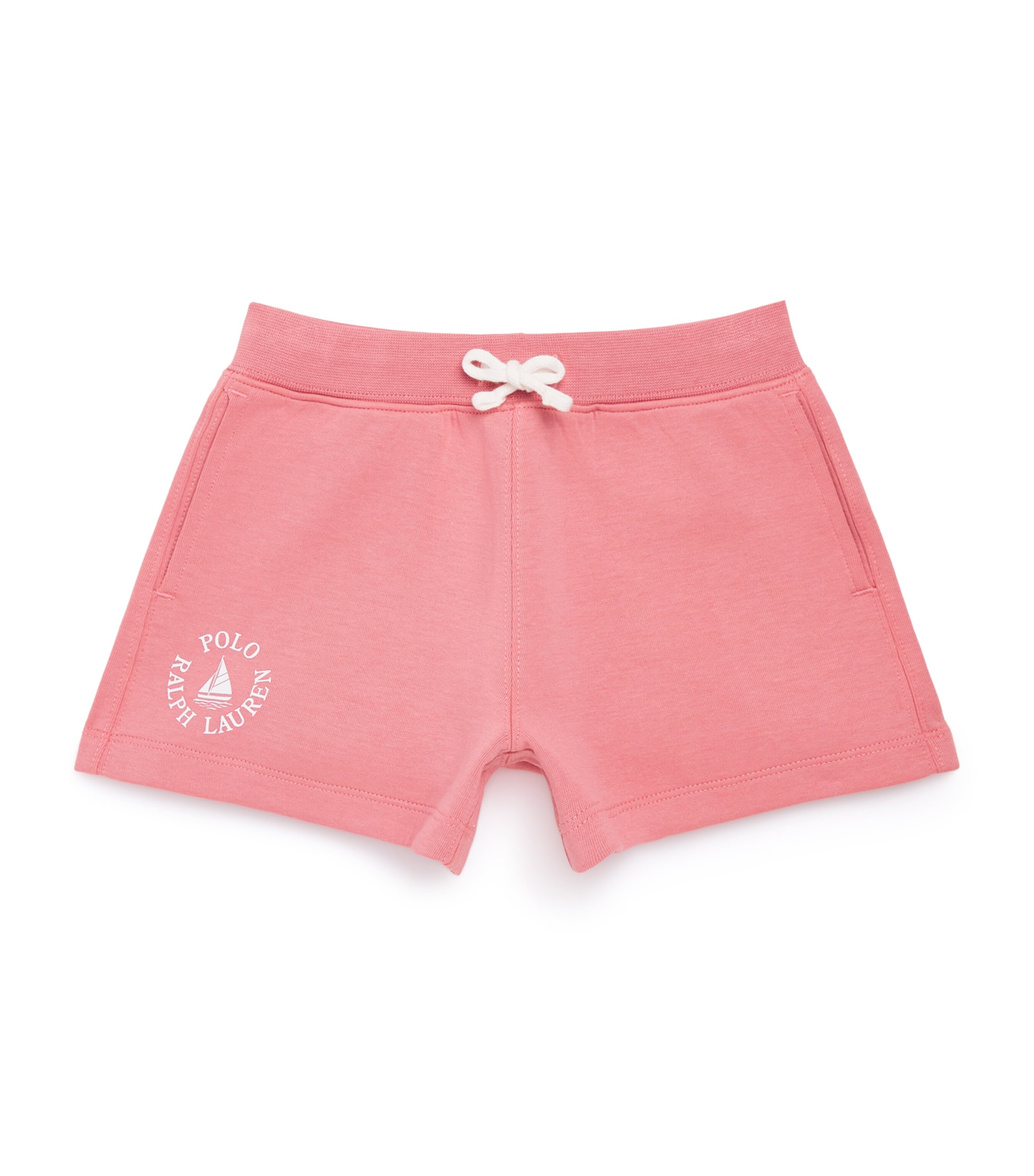 Cotton-Blend Sailboat Logo Shorts (7-14 Years) PINK Image 1