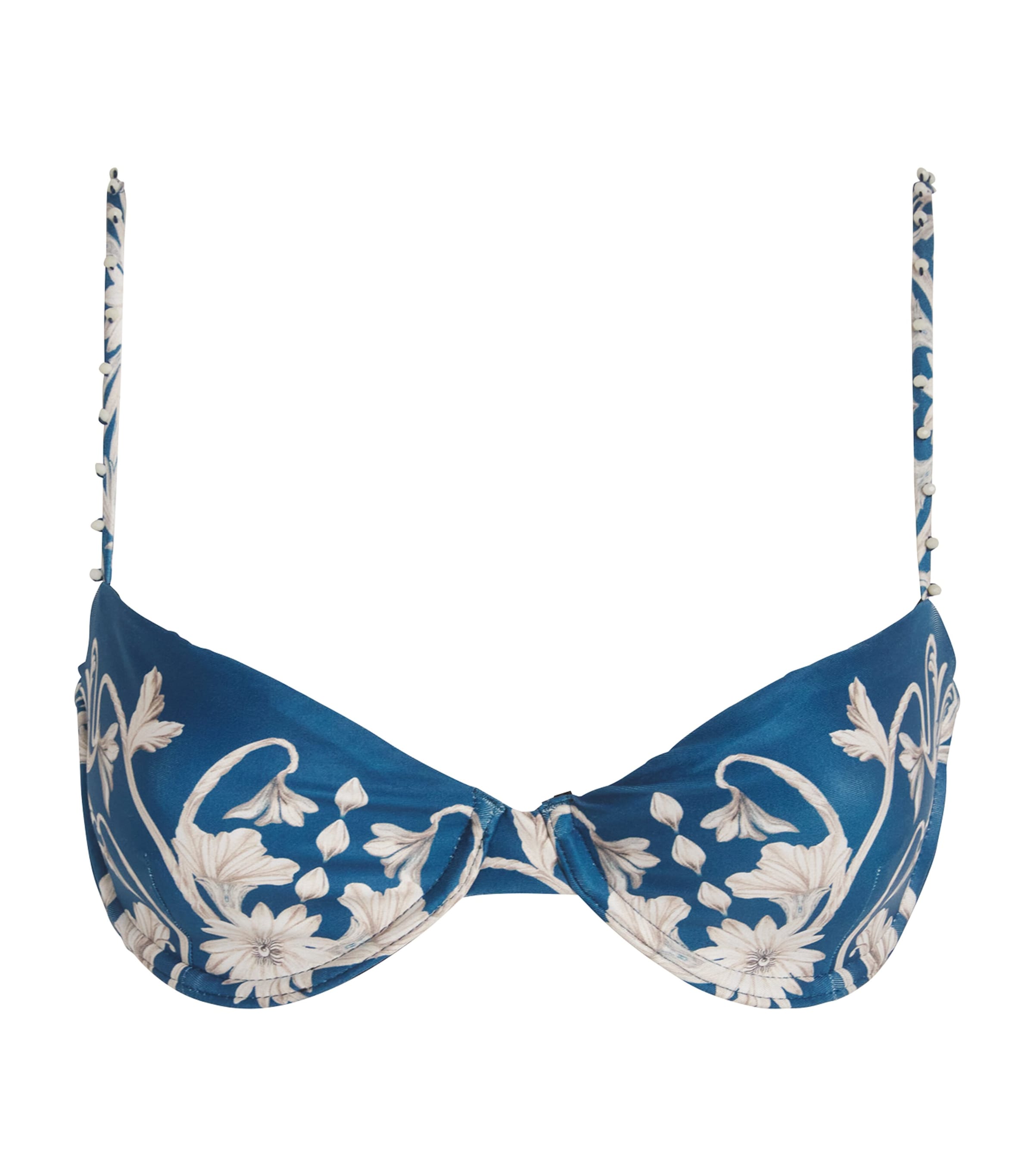 Agua By Agua Bendita Underwired Magdelena Bikini Top In Blue