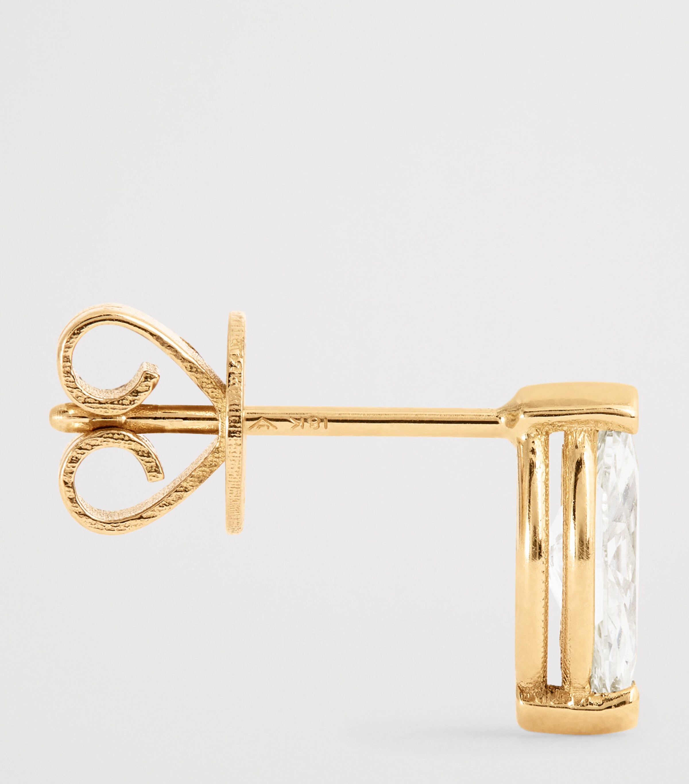 Yellow Gold and Diamond Stud Earrings YELLOW GOLD Image 4