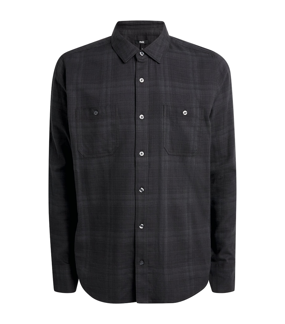 Cotton-Blend Check Everett Shirt BLCK CHRCL PLAID Image 1