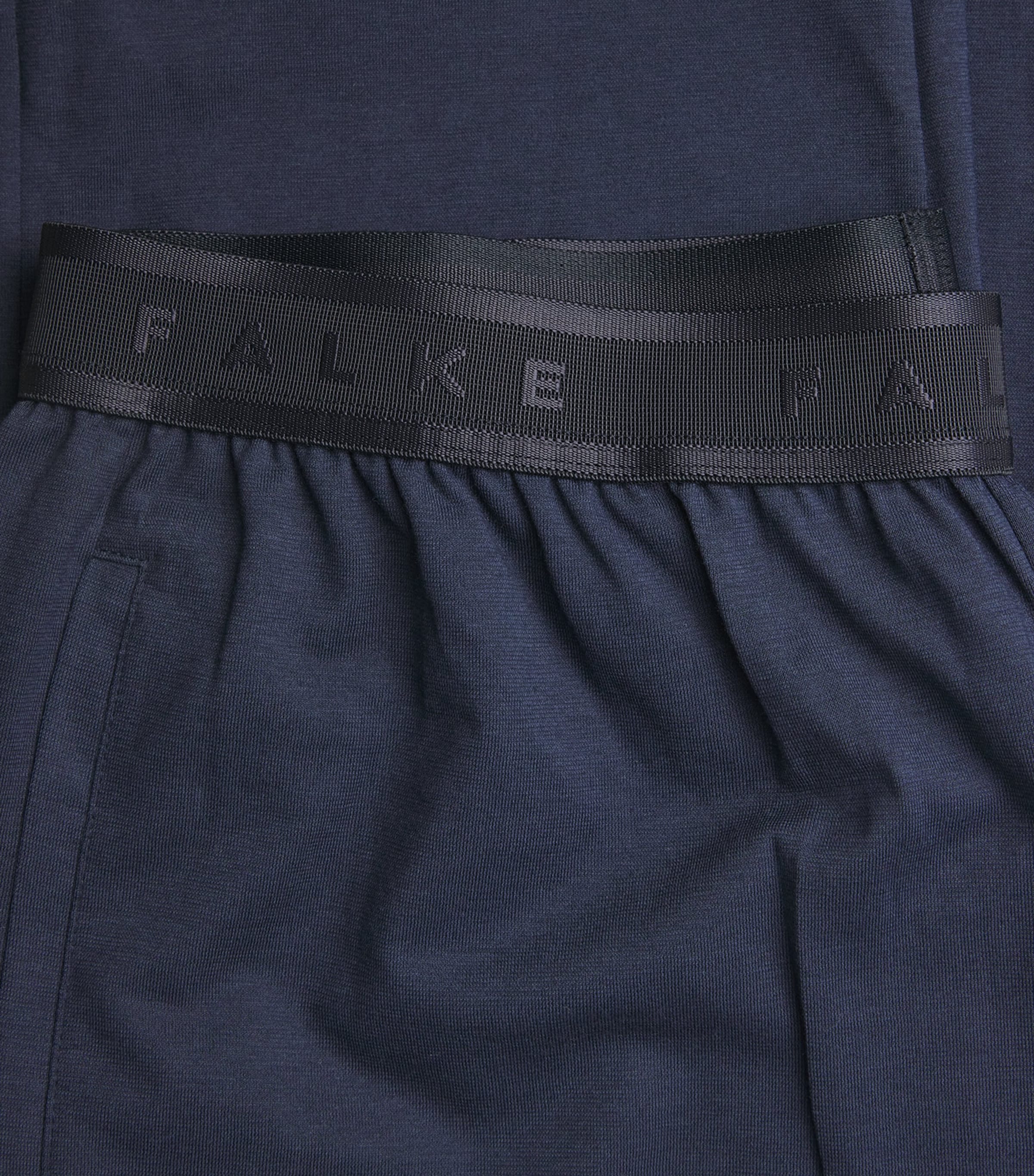 Falke Mens Cotton-Blend Lounge Trousers Space Blue Image 6