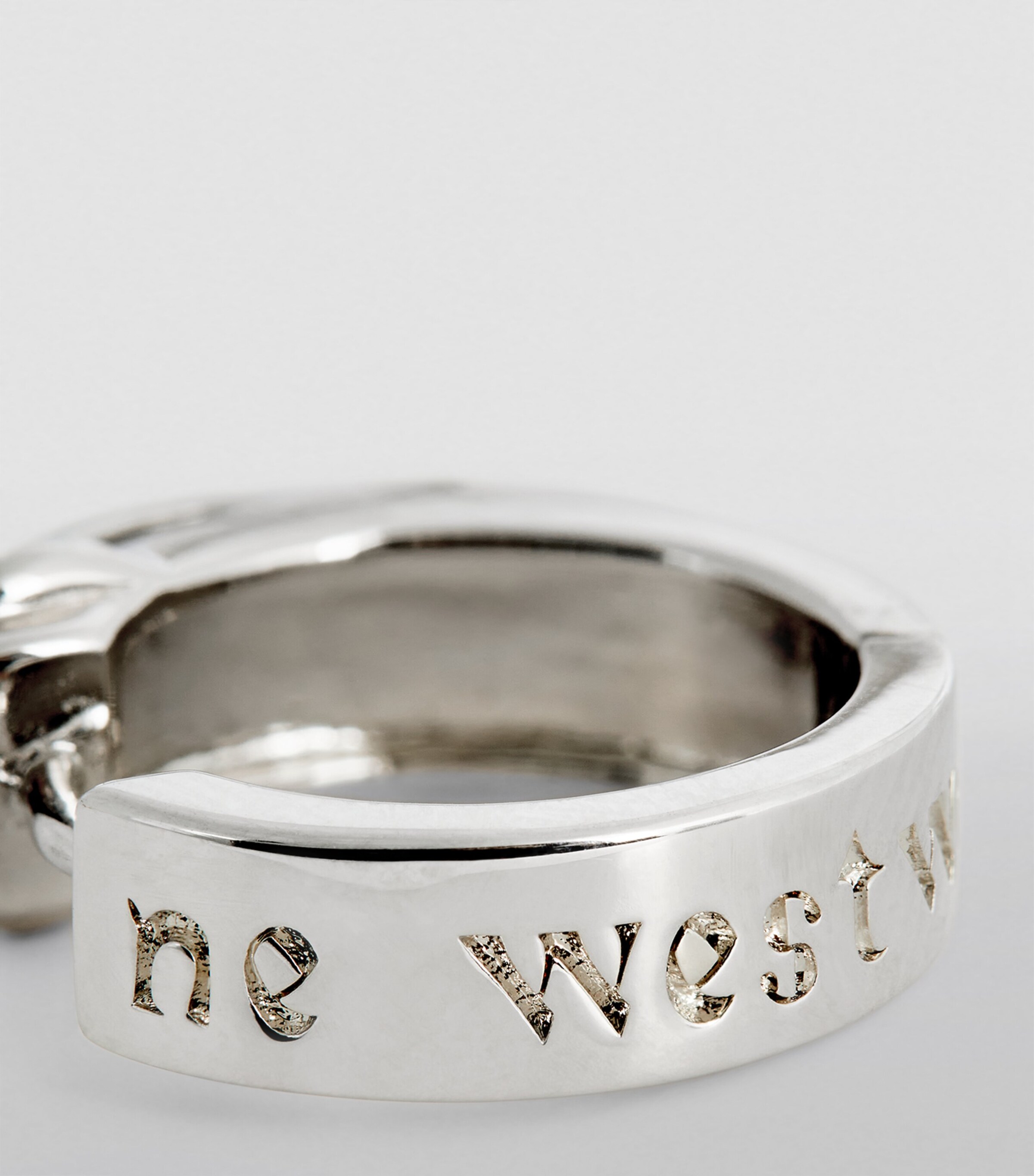 Vivienne Westwood Silver Bobby Single Hoop Earring Vivienne