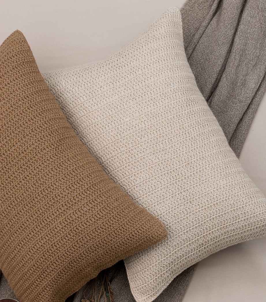 Wool Alpaca Texture Cushion Case (40cm x 60cm) BEIGE Image 2