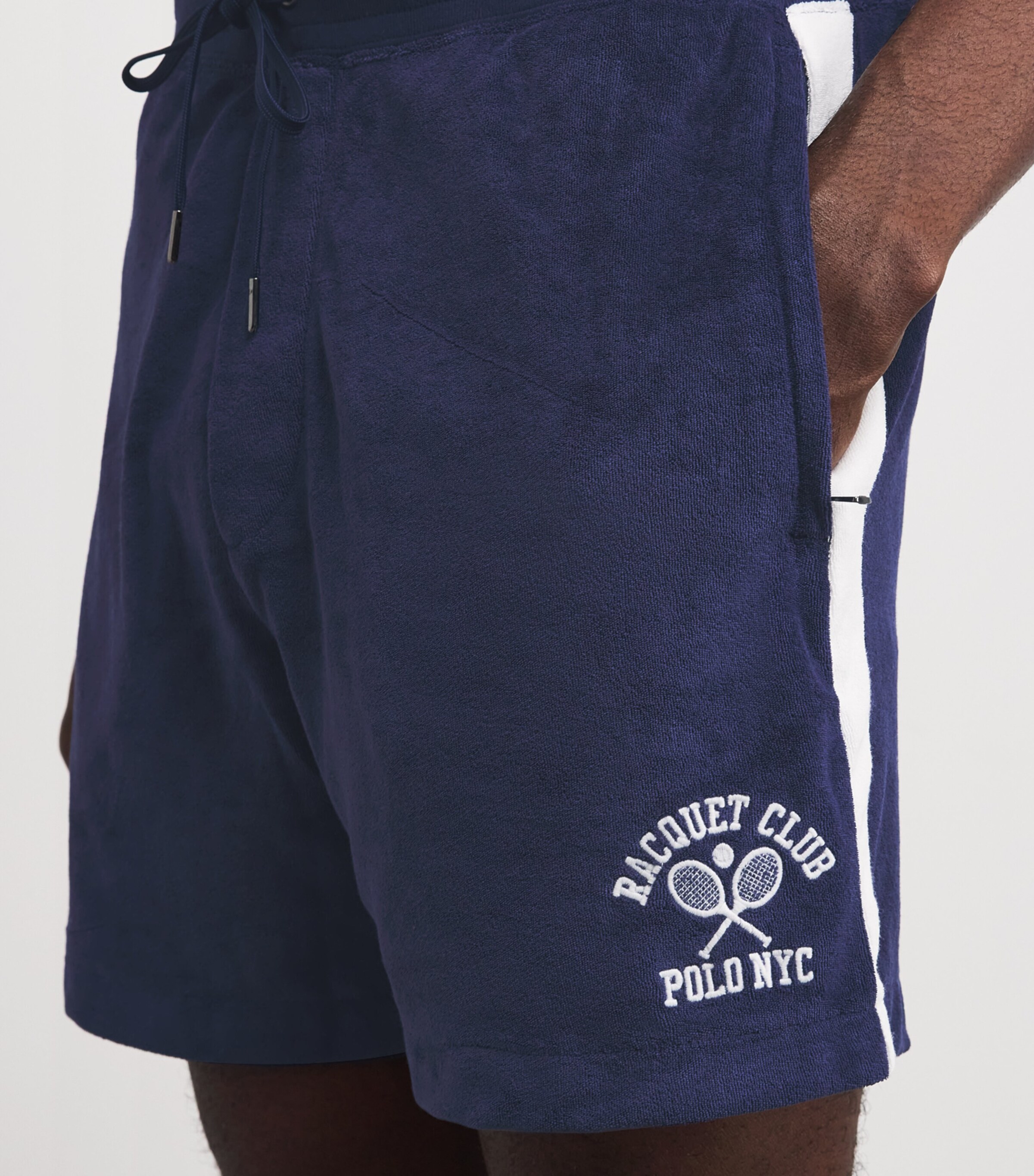 Polo Ralph Lauren Mens Towelling Shorts Navy Image 6