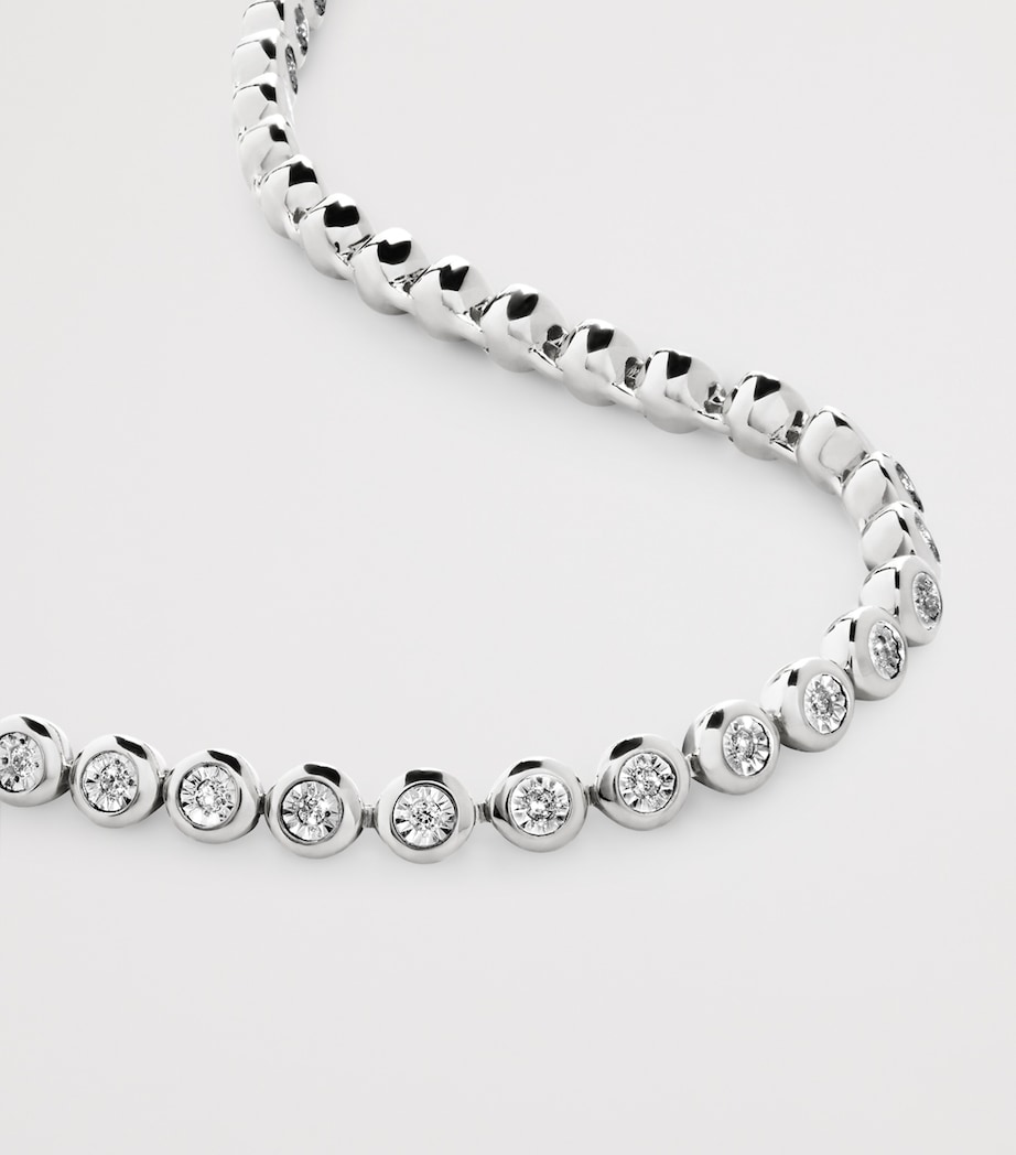 Monica Vinader Sterling Silver and Diamond Essentials Tennis Bracelet Sterling Silver Image 2