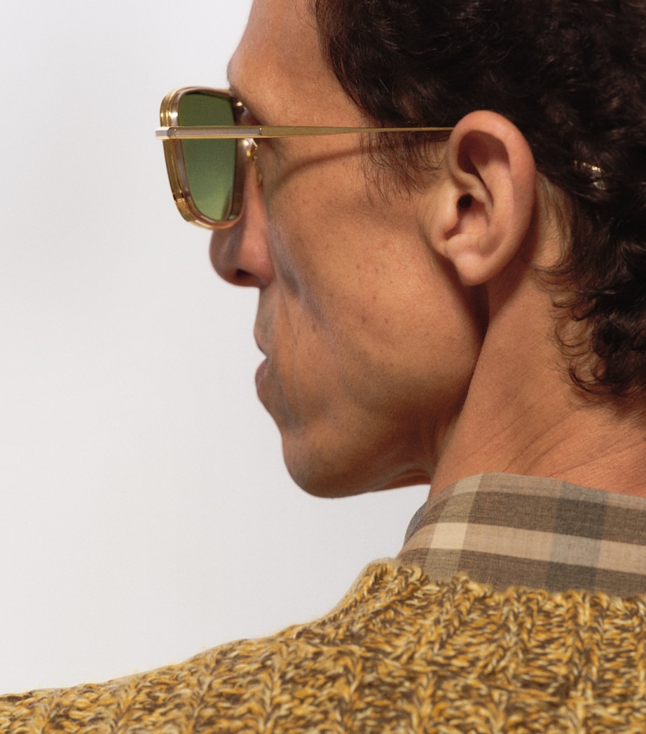 Jacques Marie Mage Titanium Earl Aviator Sunglasses Musket Image 4