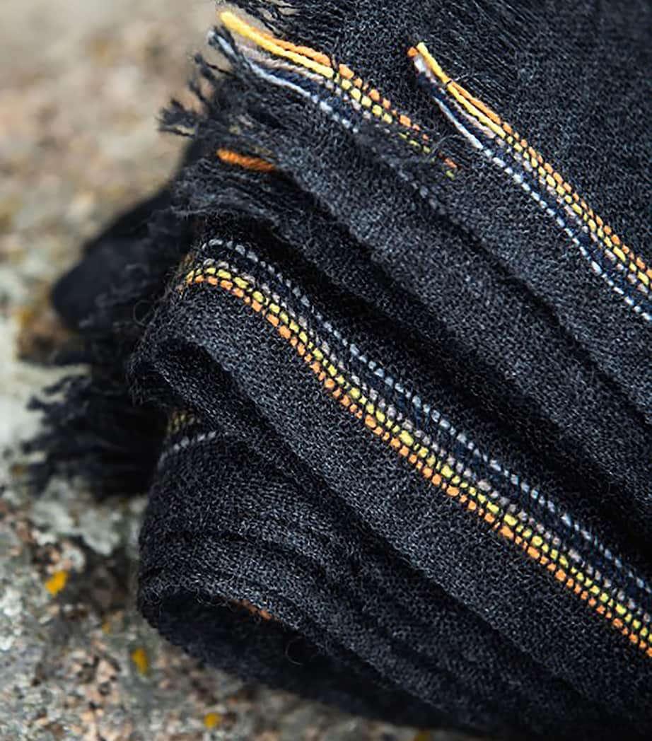 Oyuna Cashmere Komo Throw (200cm x 145cm) Charcoal Image 4