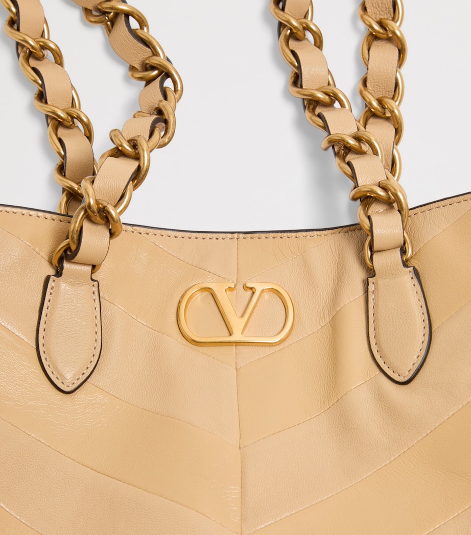 Small Lambskin Laseine Tote Bag DN3 Image 6