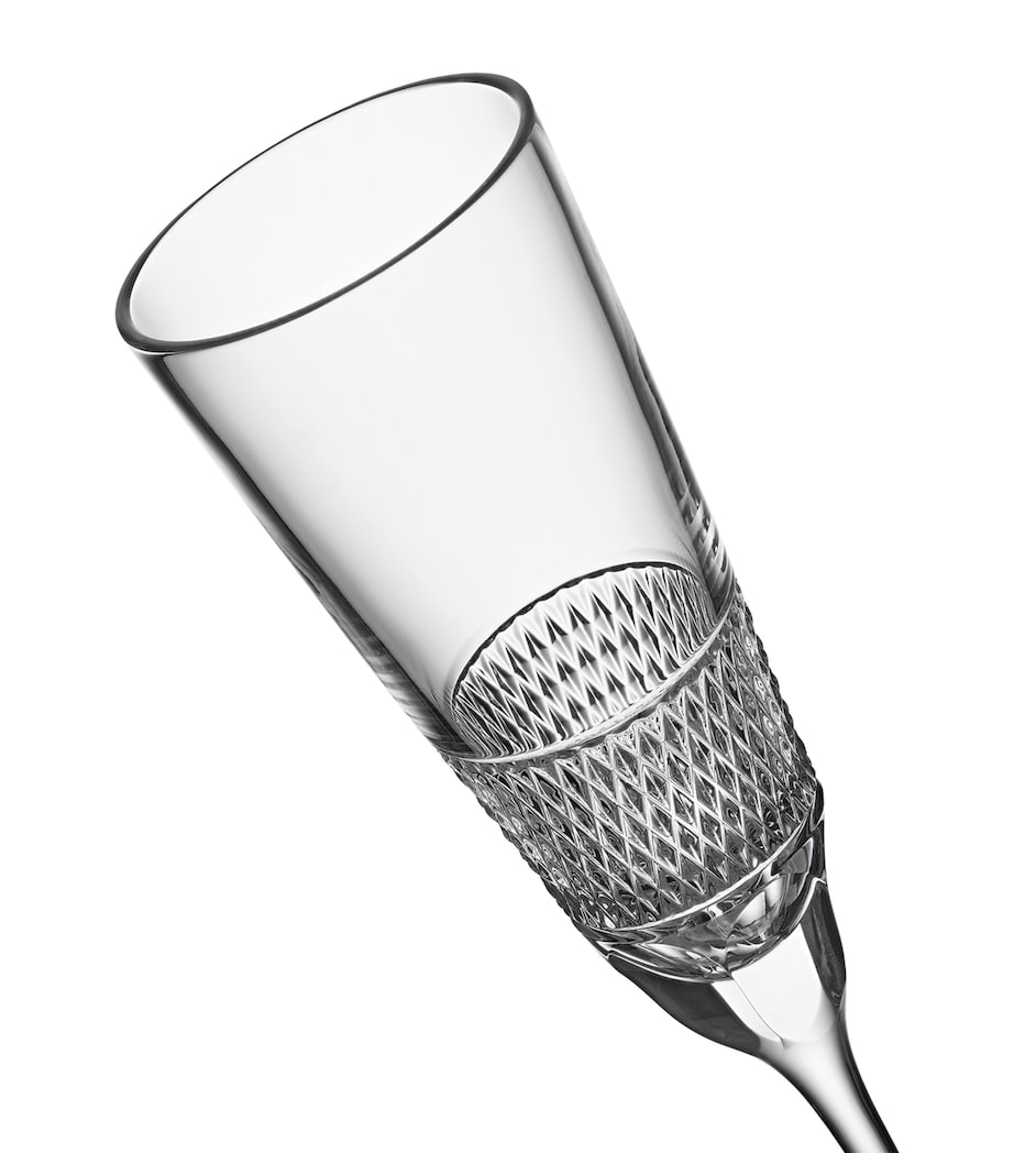 Set of 2 Crystal Copper Coast Flute Glasses CLEAR Image 2