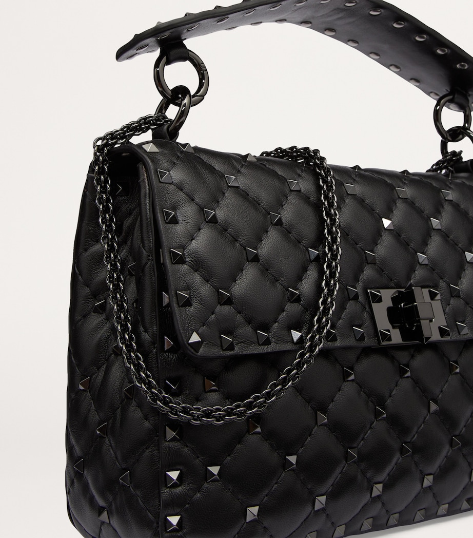Leather Rockstud Spike Shoulder Bag 0NO Image 7