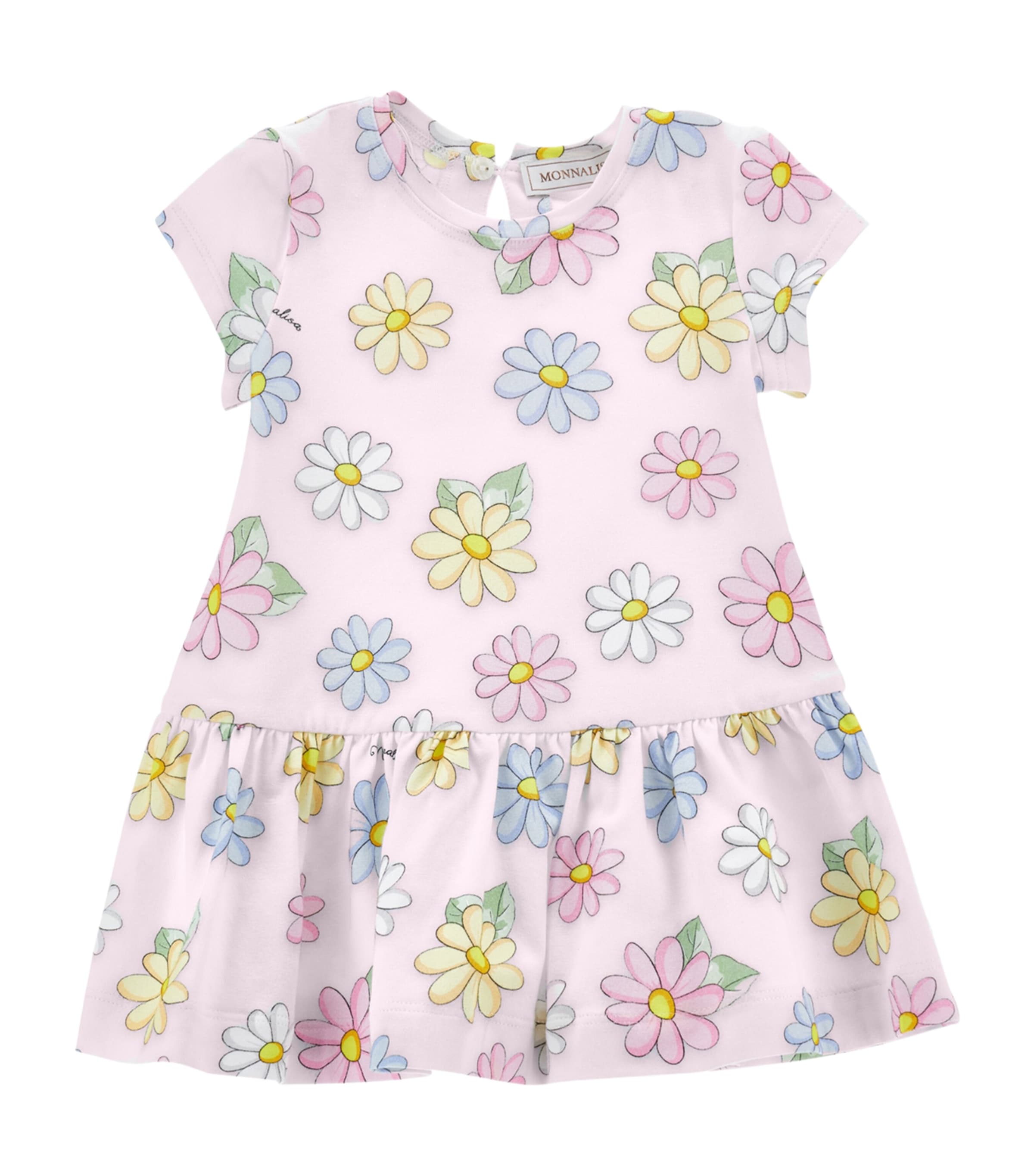 Monnalisa Jersey Floral Print Dress
