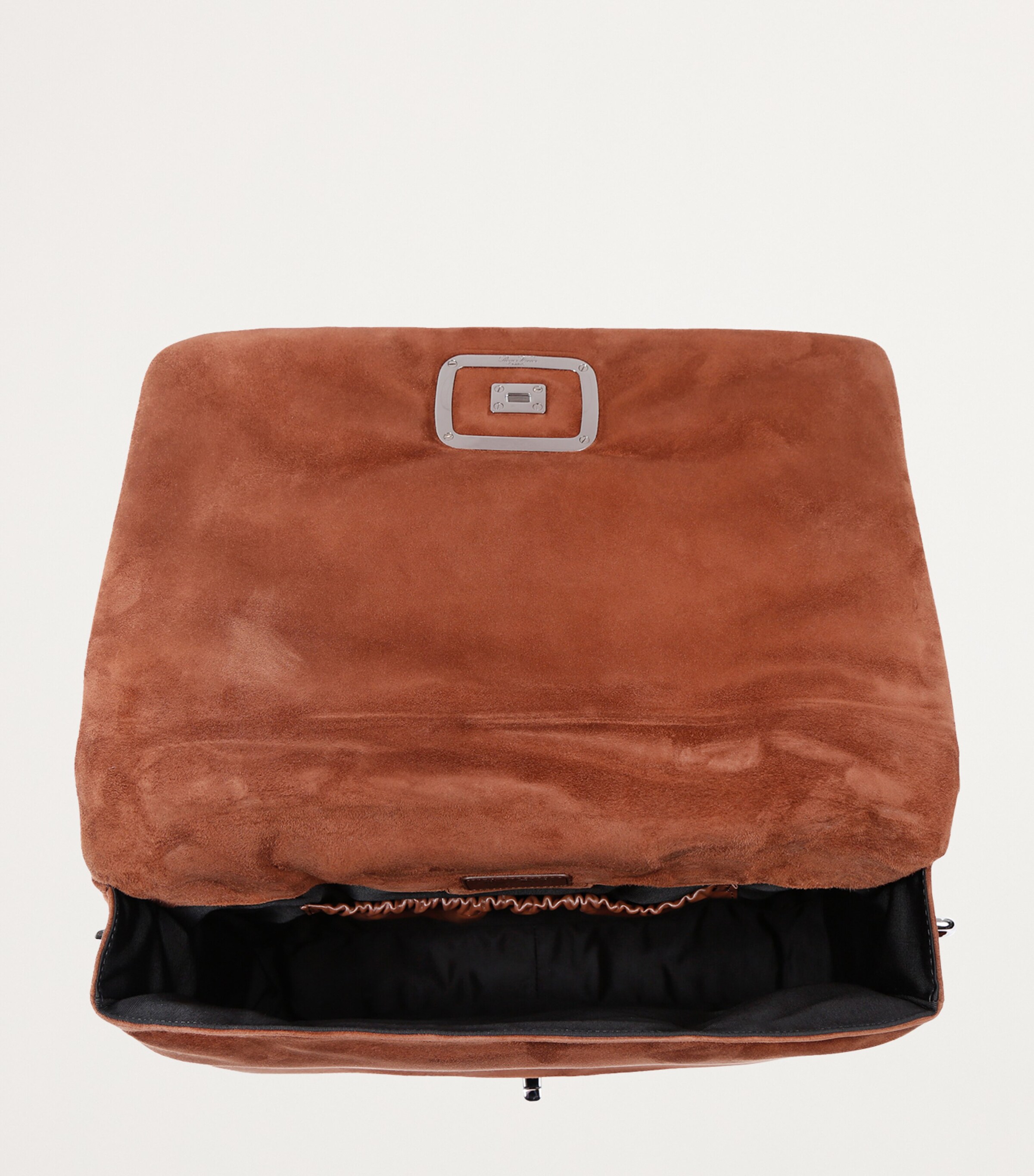 Suede Viv’ Choc Shoulder Bag BROWN Image 2