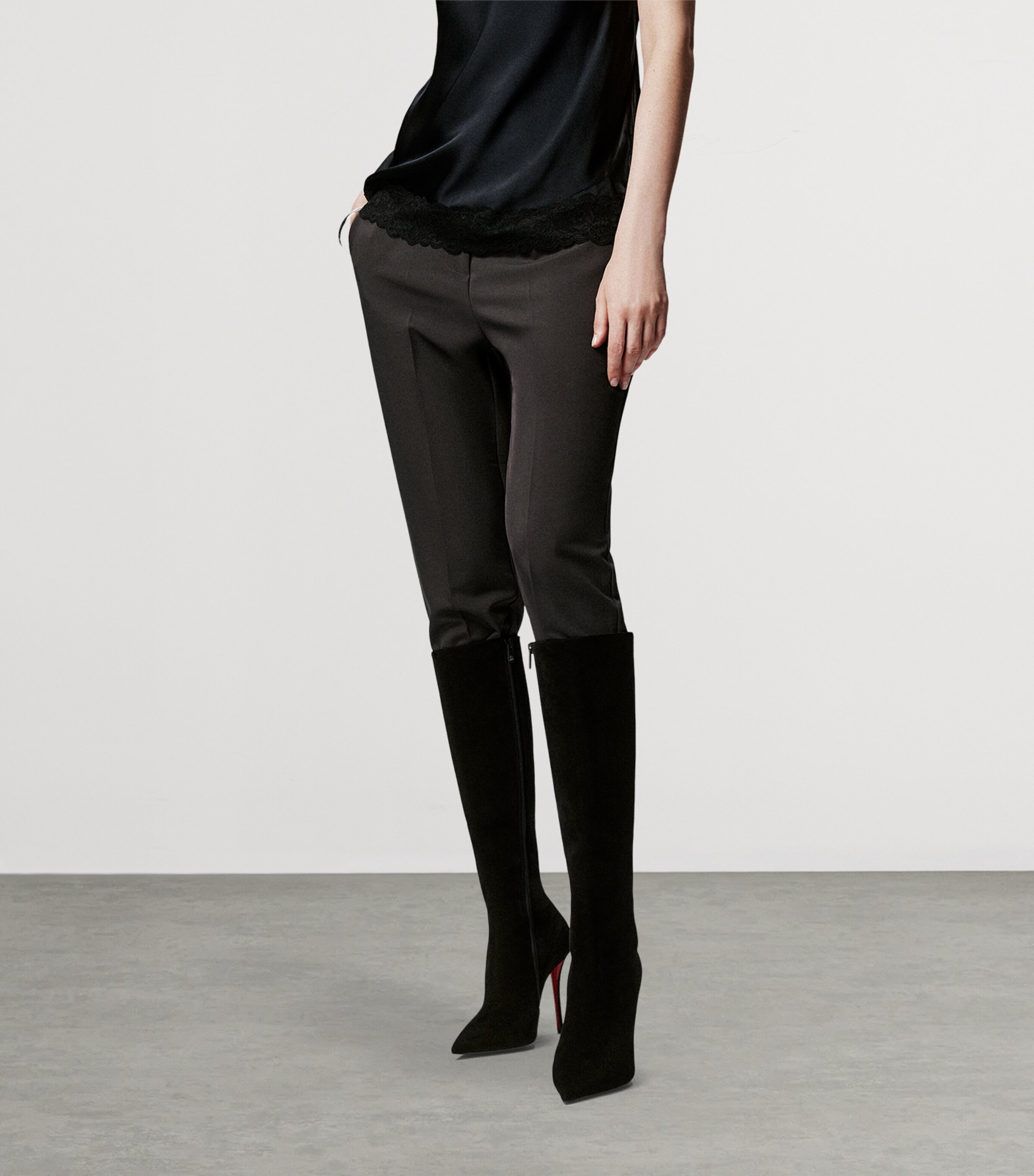 Christian Louboutin Miss Z Botta Veau Velours Knee-High Boots 100 Image 6