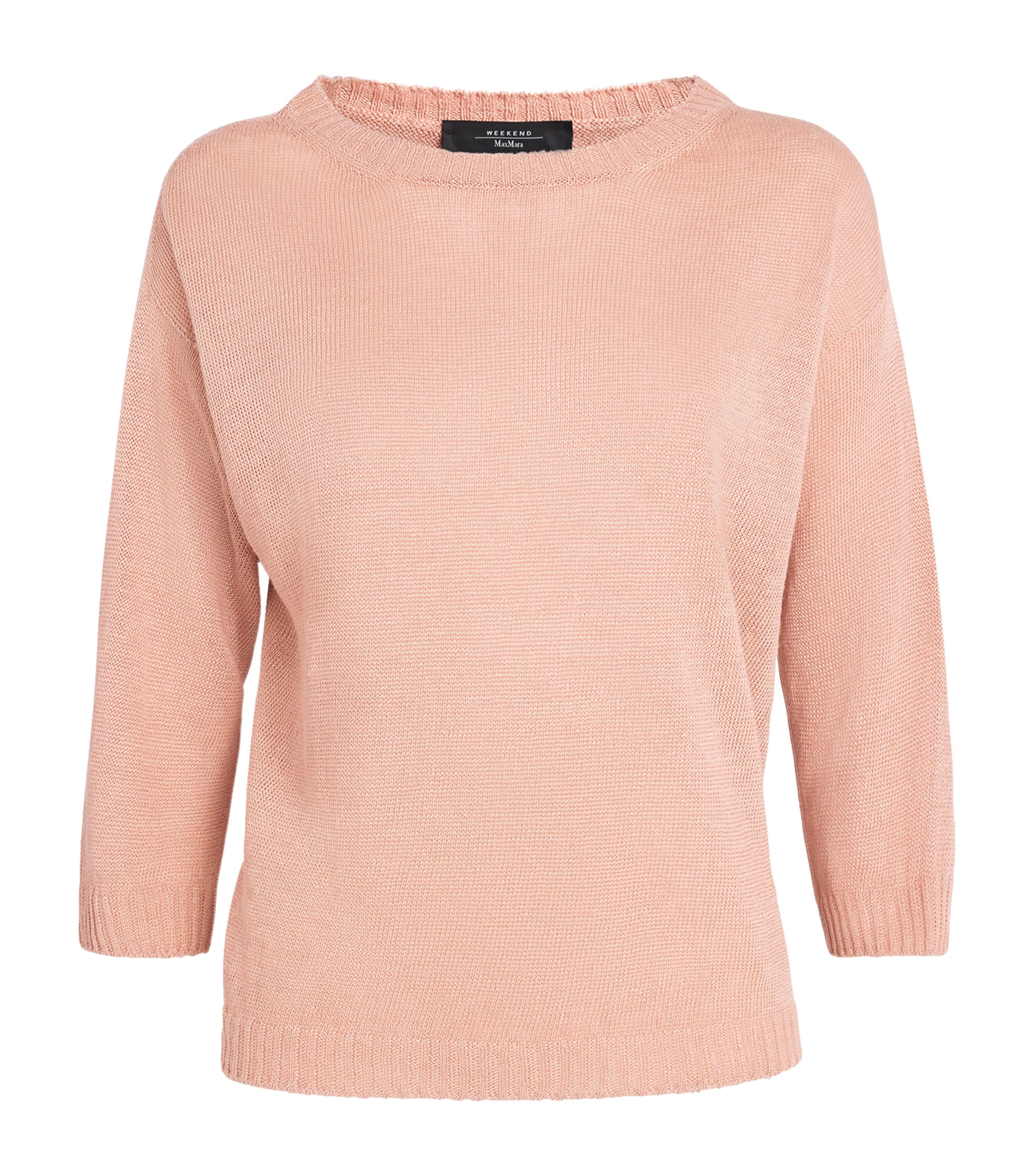 Weekend Max Mara Linen Sweater In Pink