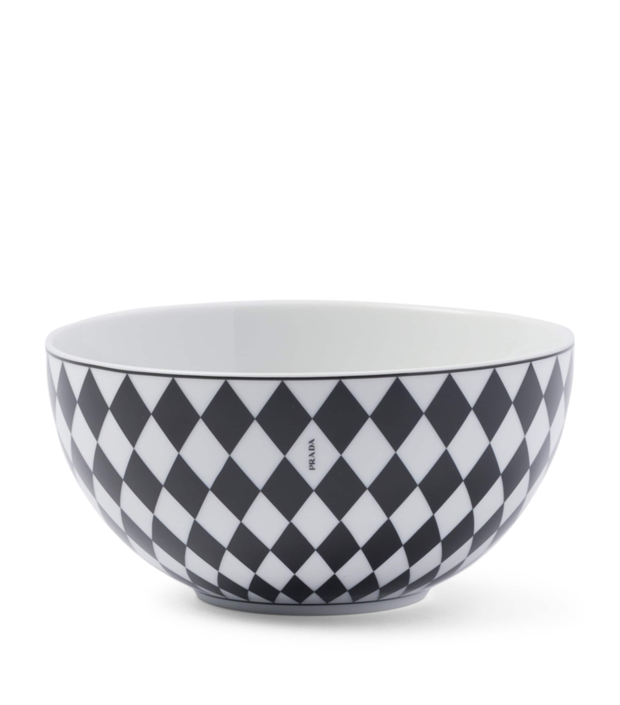 Set of 2 Chequerboard Soup Bowls (15.5cm) F0E5W Image 2