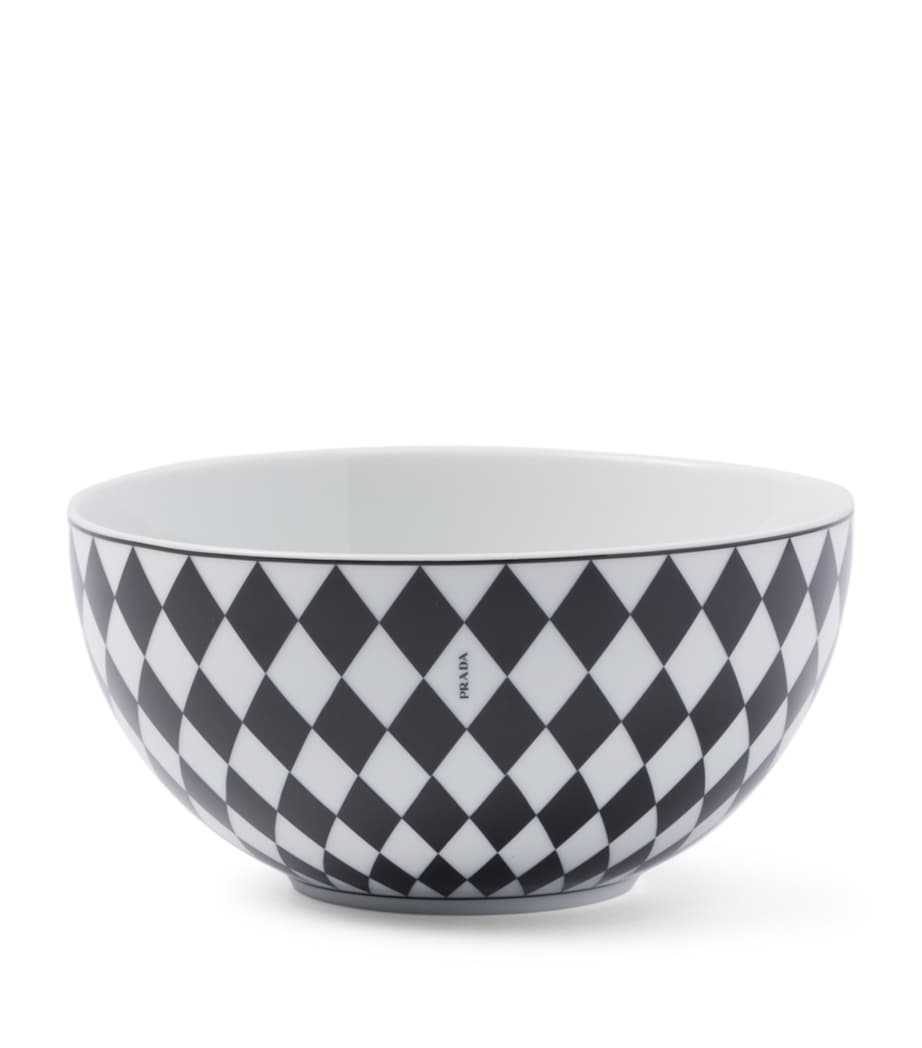 Set of 2 Chequerboard Soup Bowls (15.5cm) F0E5W Image 2