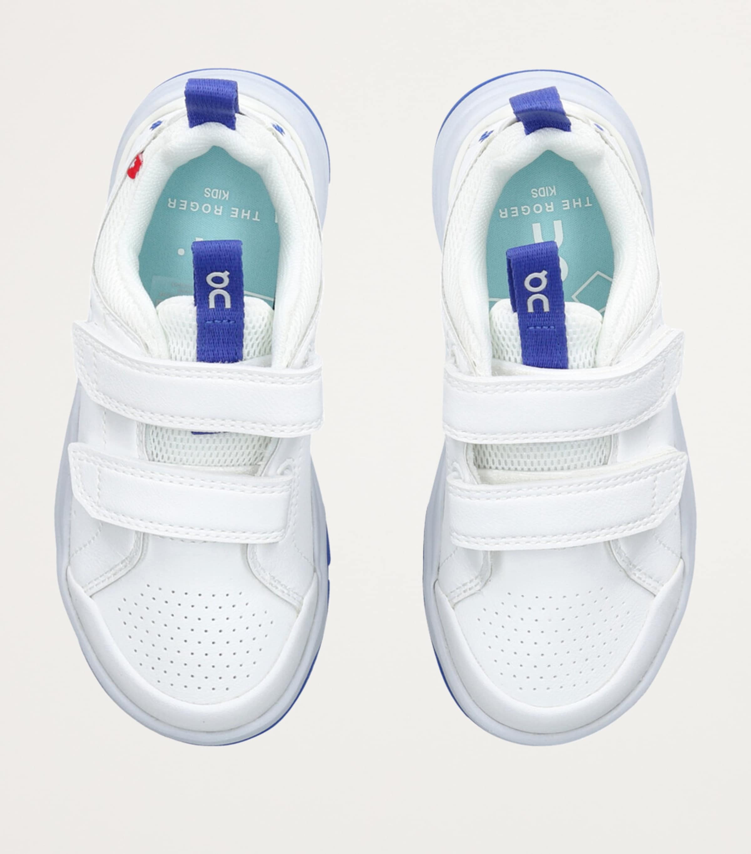 THE ROGER Velcro Trainers WHITE/NAVY Image 4