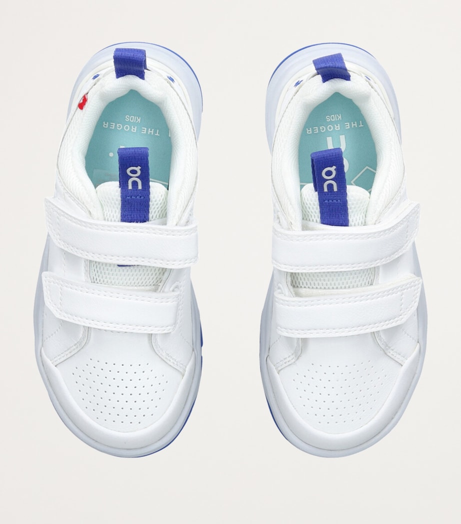 THE ROGER Velcro Trainers WHITE/NAVY Image 4