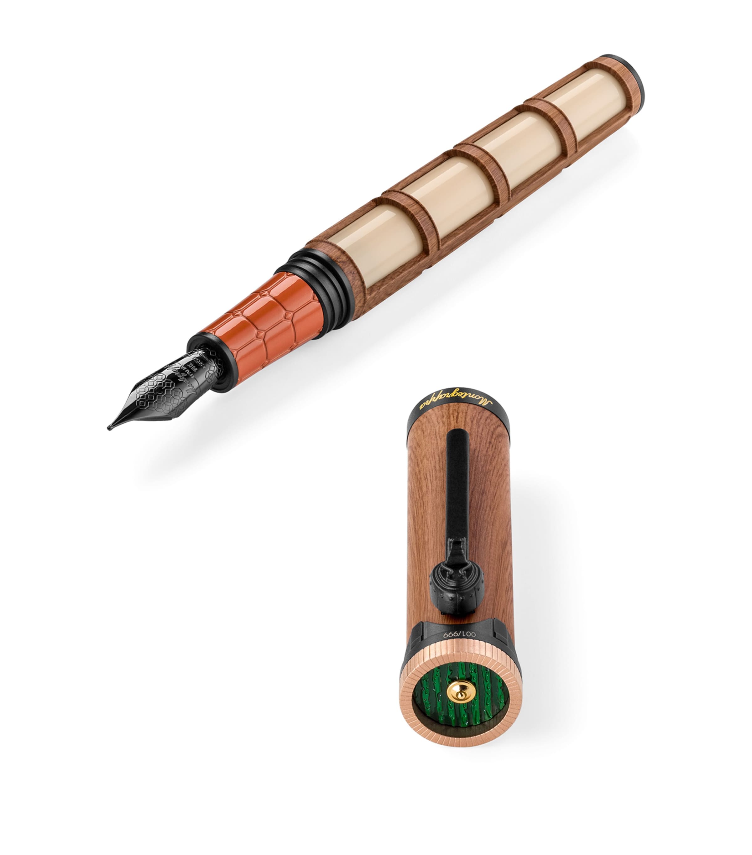 Medium Ode to Bag End Fountain Pen BROWN/BEIGE/RED Image 4