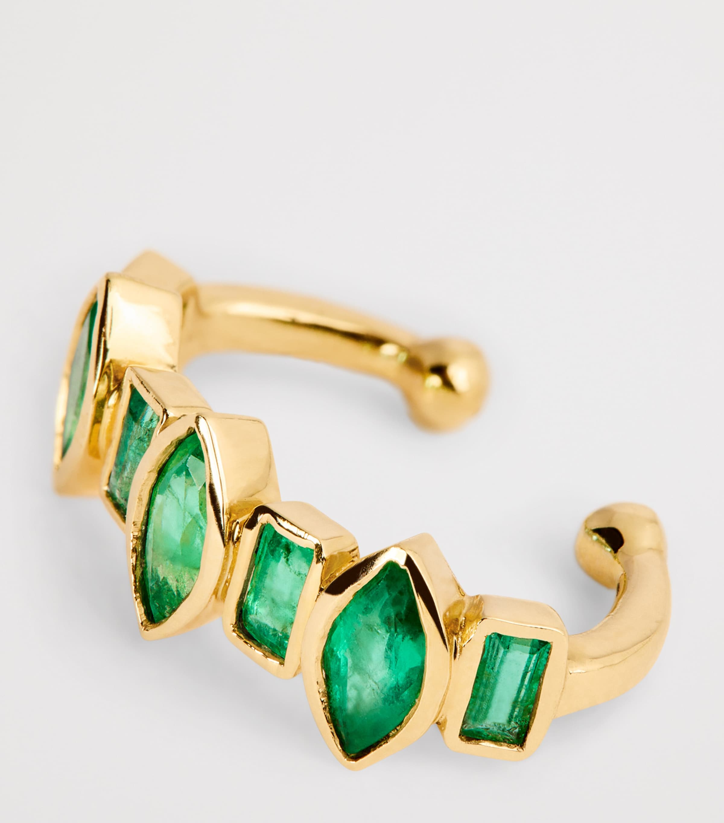 Yellow Gold and Emerald Ear Cuff YELLOW GOLD Image 5