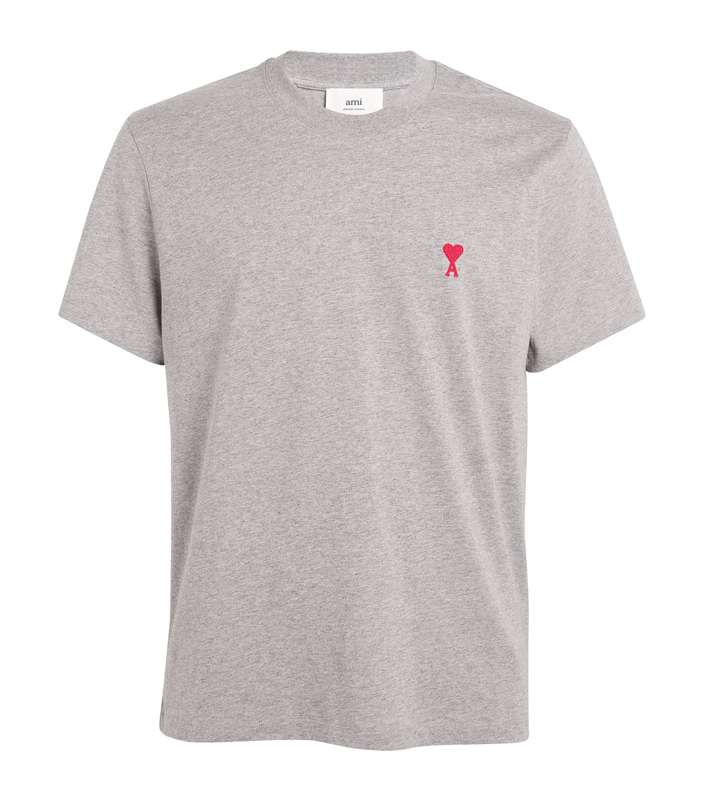 Shop Ami Alexandre Mattiussi Ami De Caur T-shirt In Grey