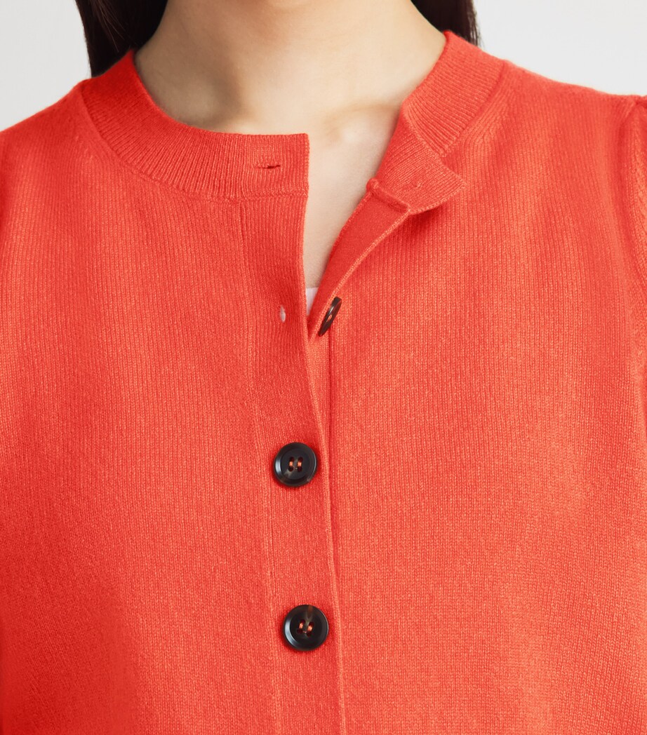 ME+EM Womens Cashmere Cardigan Nectarine Orange Image 3