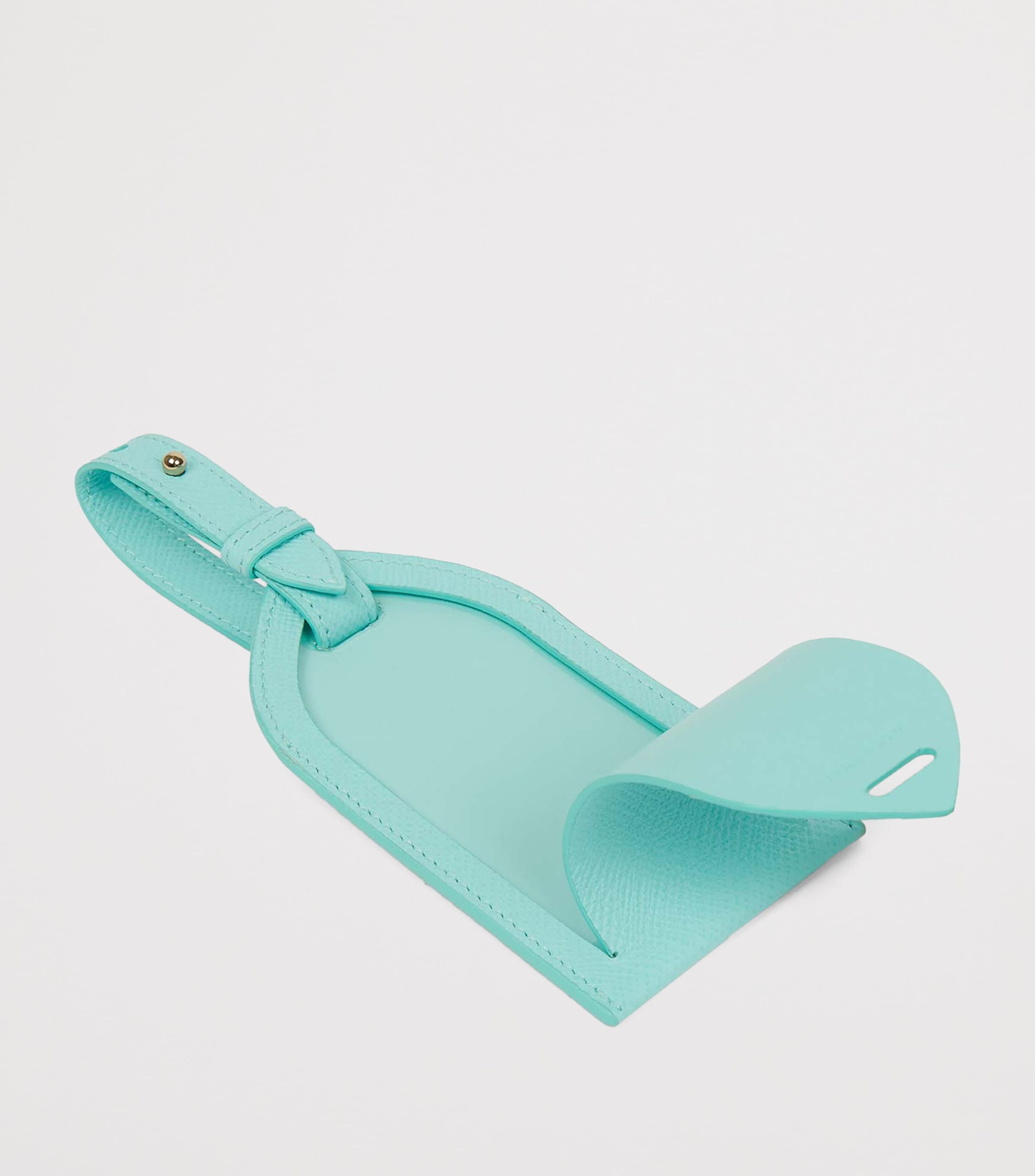 Panama Leather Luggage Tag BRIGHT AQUA Image 2