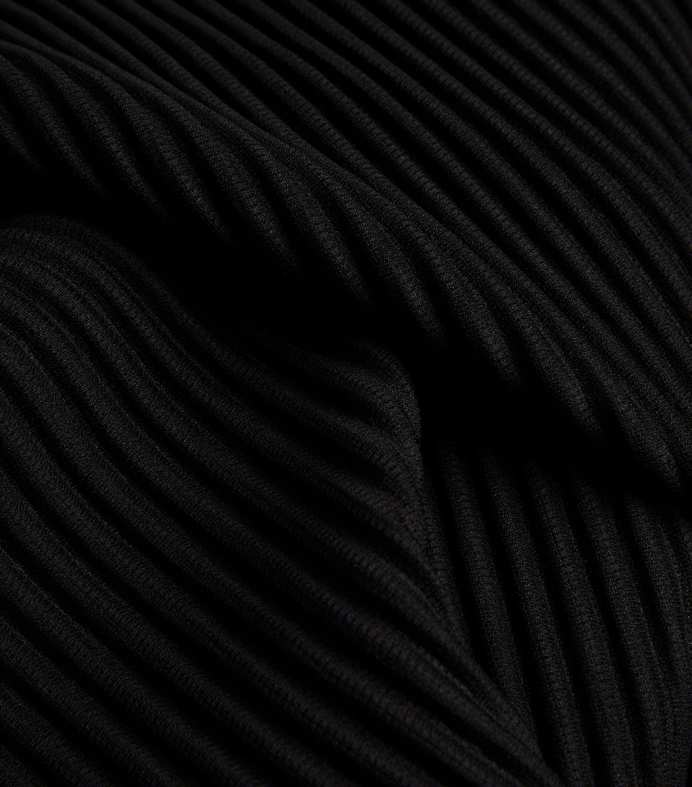Pleated Polo Shirt 15 BLACK Image 5