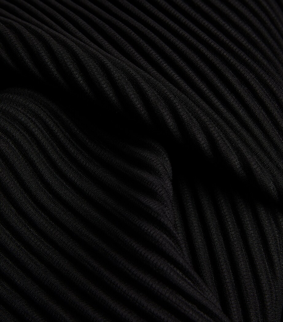 Pleated Polo Shirt 15 BLACK Image 5