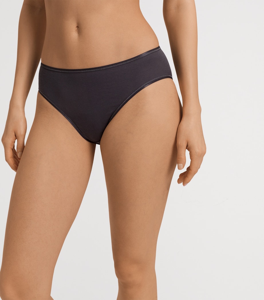 Cotton Seamless Midi Briefs BLACK PEARL Image 3