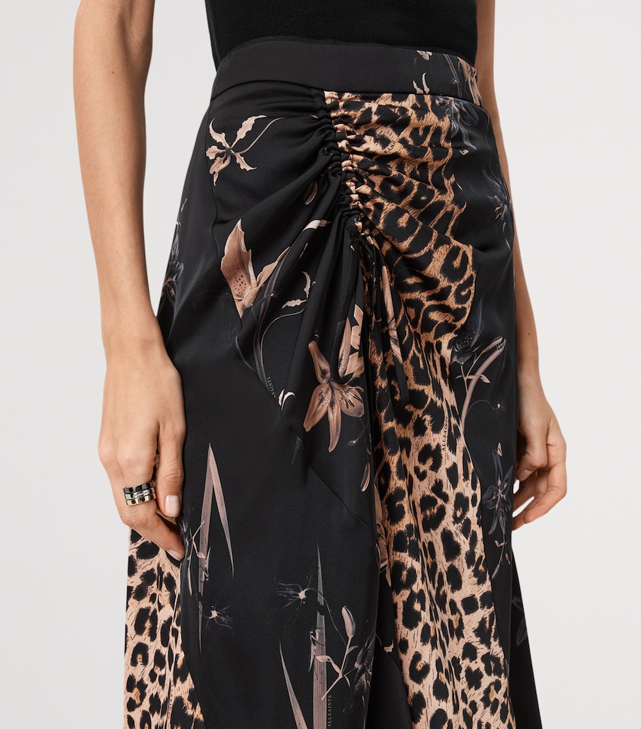 AllSaints Womens Arleen Midi Skirt Petra Black Image 7