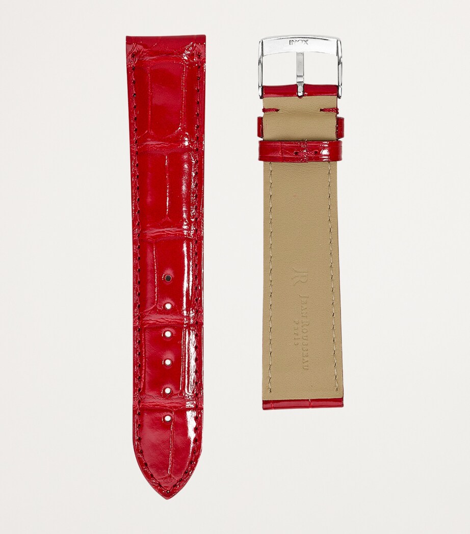 Jean Rousseau Classic 3.5 Alligator Leather Watch Strap (17mm) Red Image 2