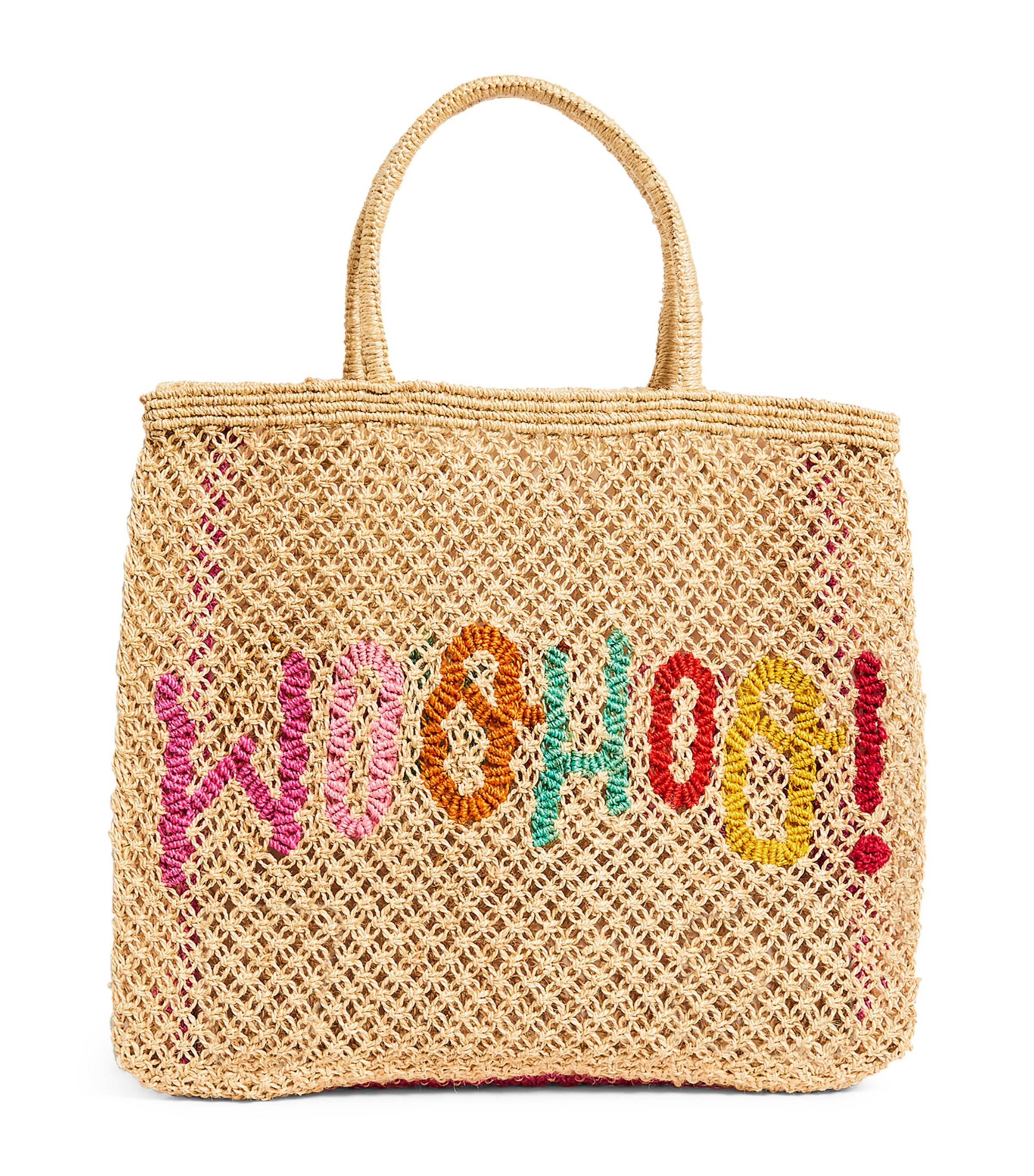 the Jacksons Neutral Large Woven Woohoo! Tote Bag | Harrods CA