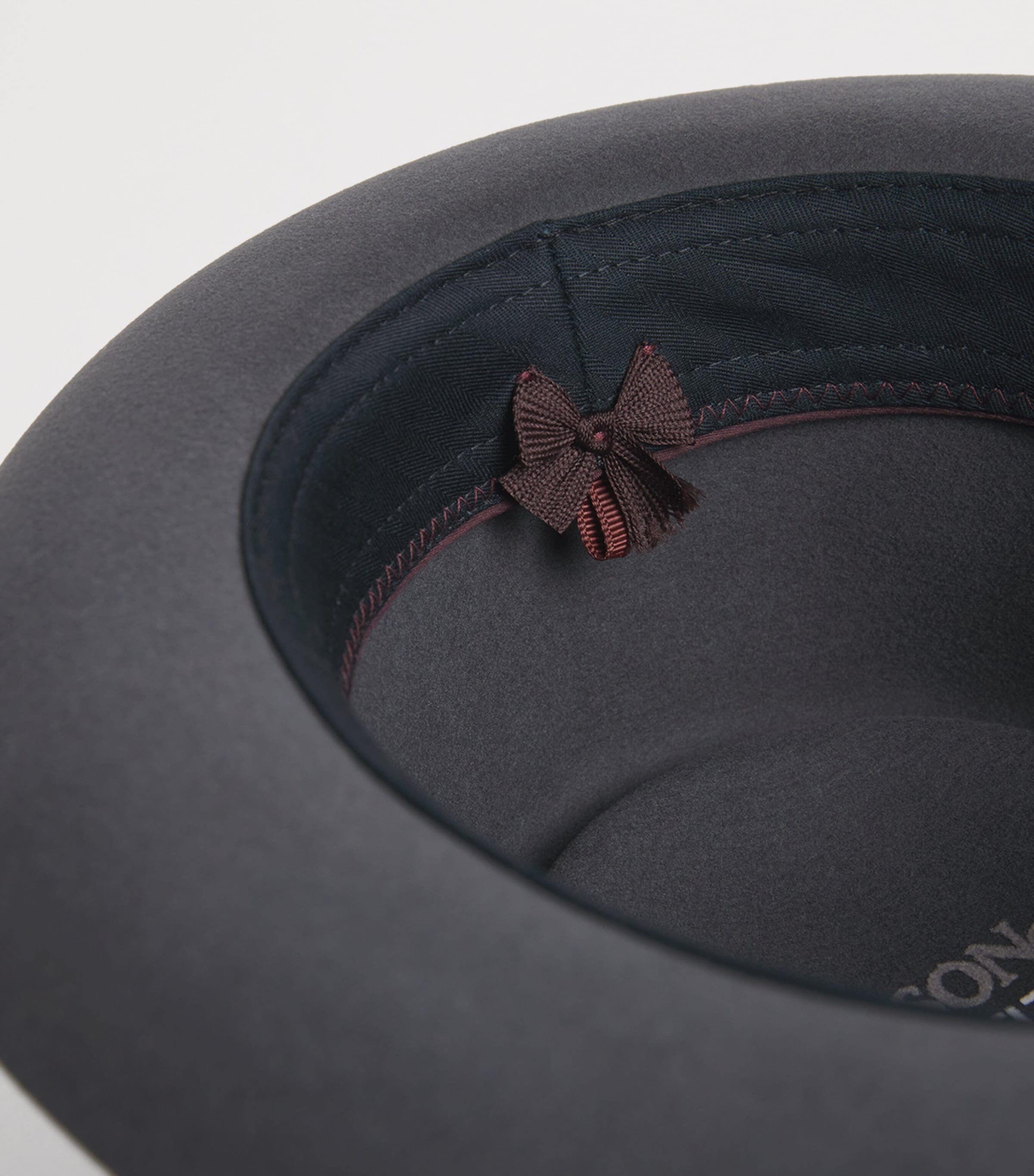 Wool Felt Pork Pie Hat 31 - TITANIUM Image 3