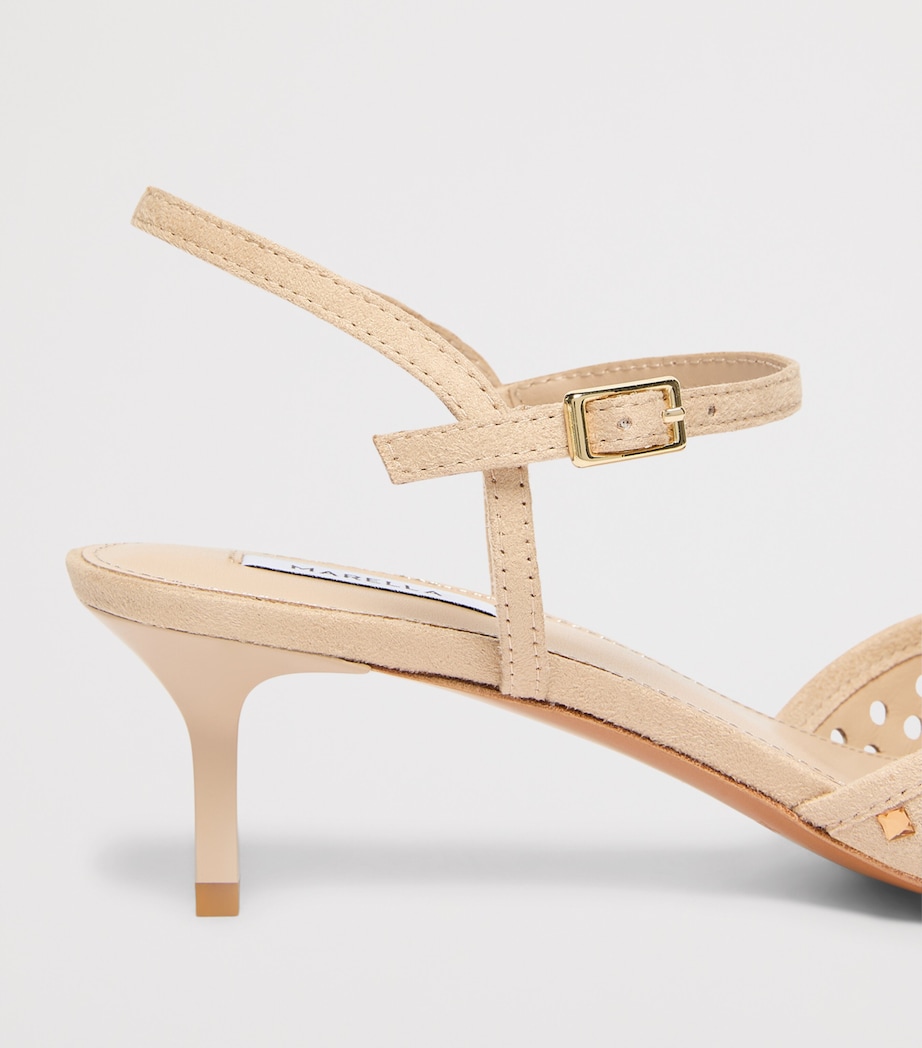 Marella Embellished Slingback Heels 50 Camel Image 3