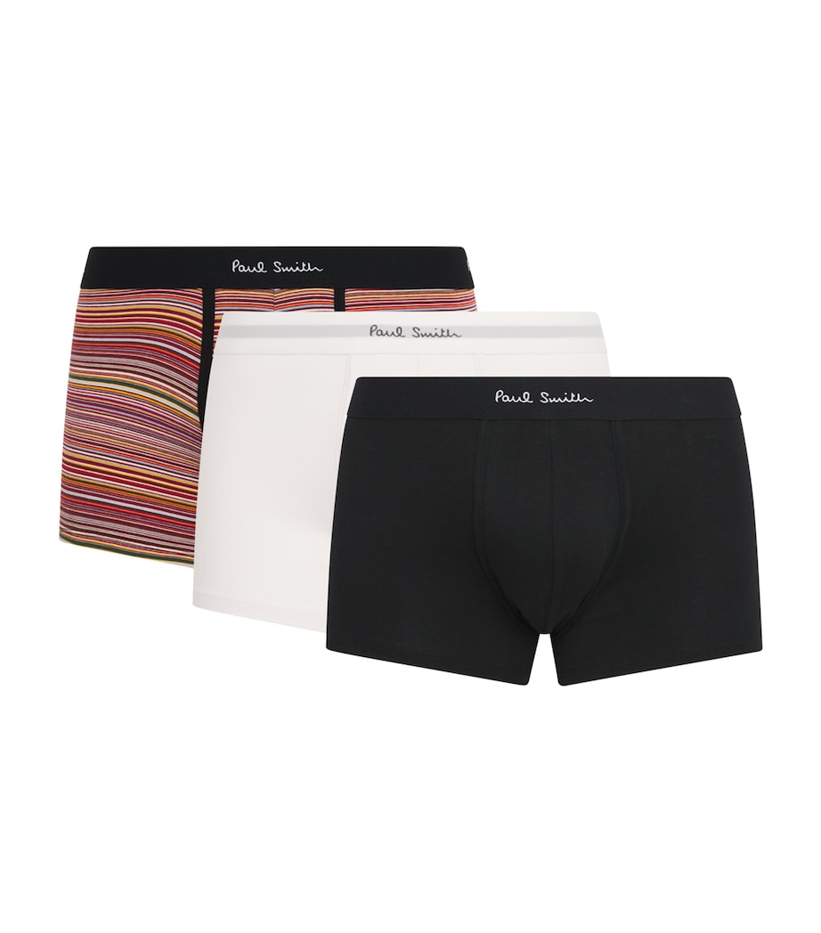 Stretch-Cotton Signature Stripe Trunks (Pack of 3) MULTICOLOUR Image 1