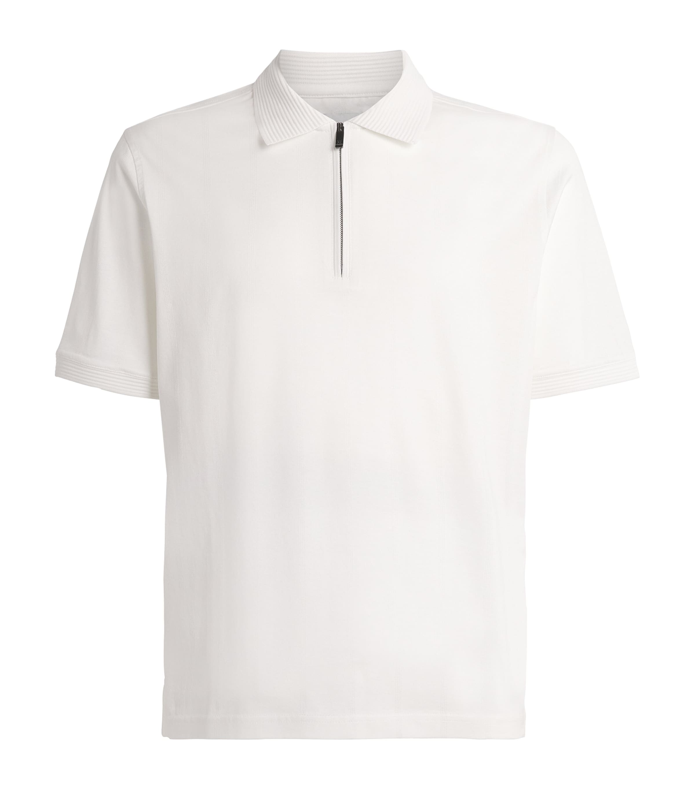 Silk-Cotton Polo Shirt 80 WHITE Image 1