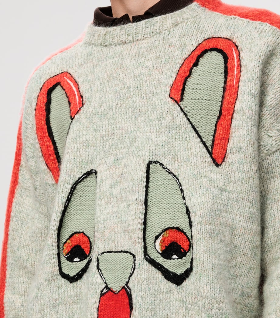 x Louis Wain Futurist Cat Sweater WHITE/ORANGE/BLUE Image 9