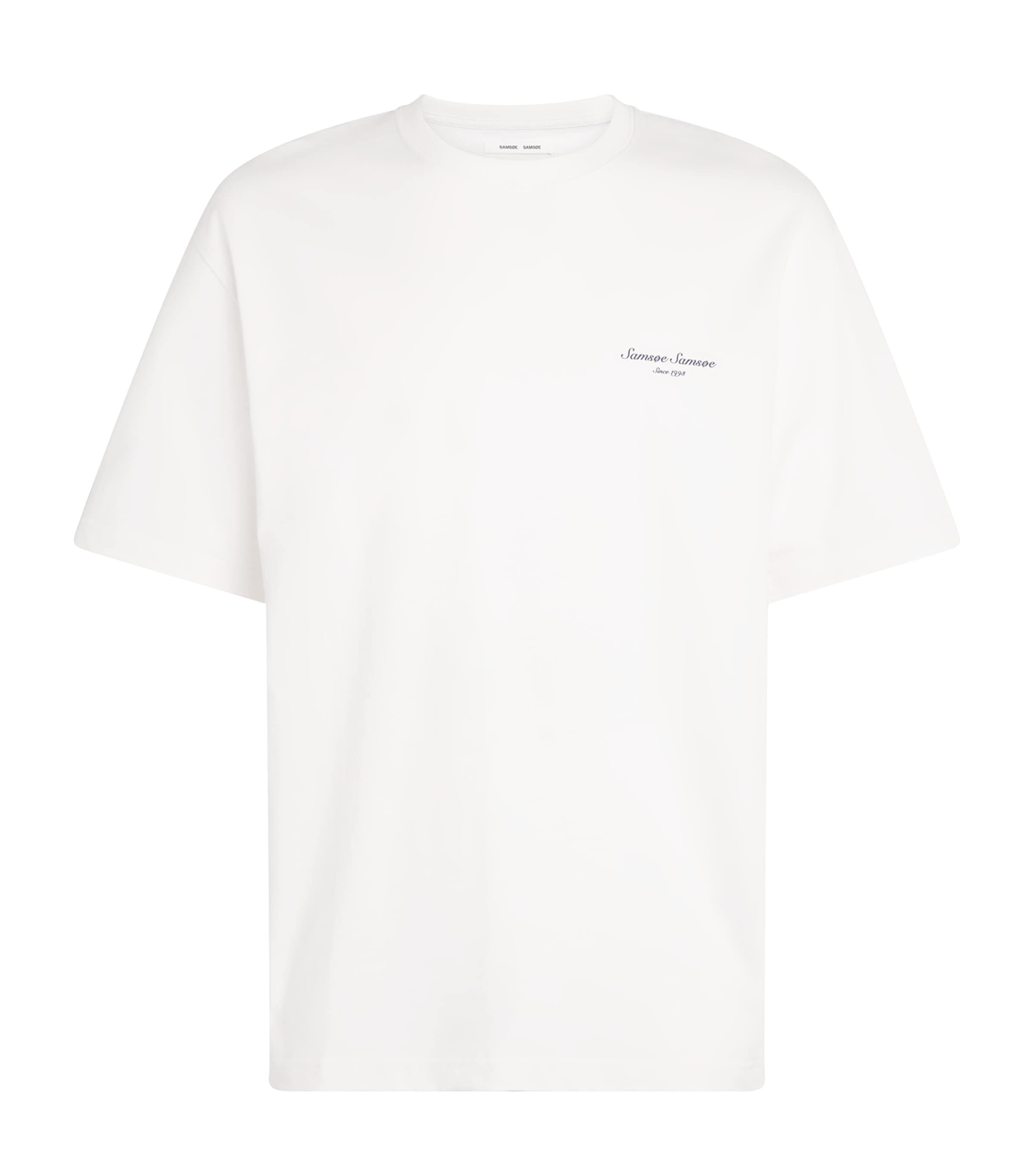 Samsøe Samsøe Mens Organic Cotton Sauni T-Shirt White Building Image 1