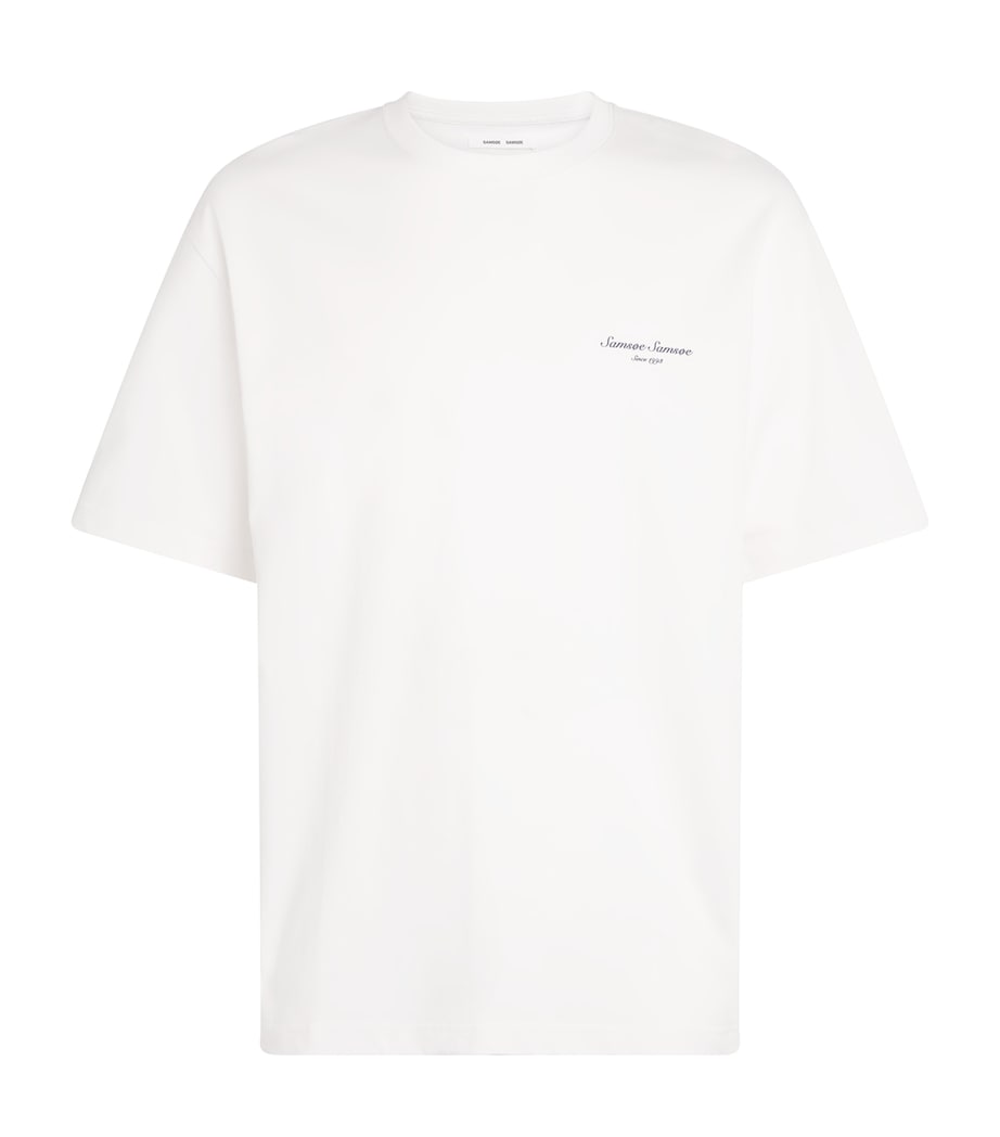 Samsøe Samsøe Mens Organic Cotton Sauni T-Shirt White Building Image 1