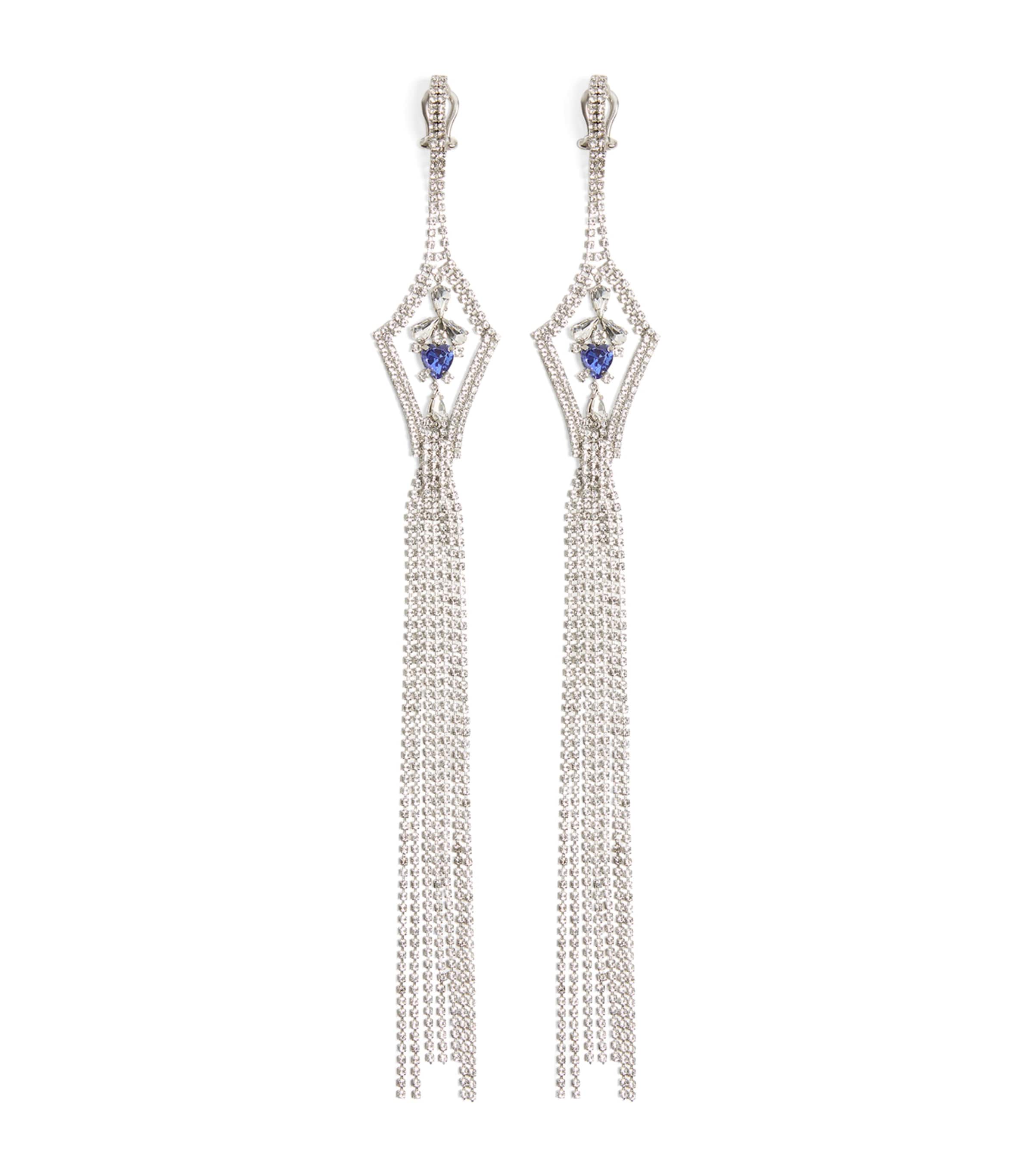 Valentino Garavani Metal and Crystal Rêve Radieux Clip-On Earrings Image 1
