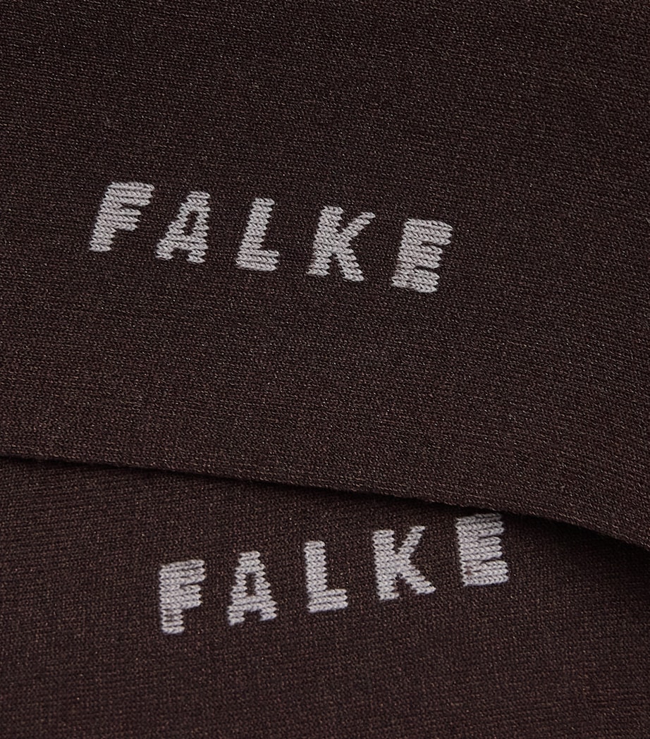 Falke Womens Cotton-Blend Touch Knee-High Socks Dark Brown Image 2