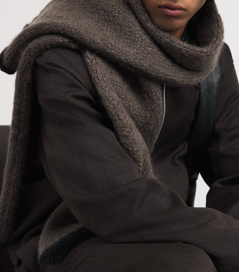 Virgin Wool Mini Jacket HAVANA BROWN CHAIN Image 6