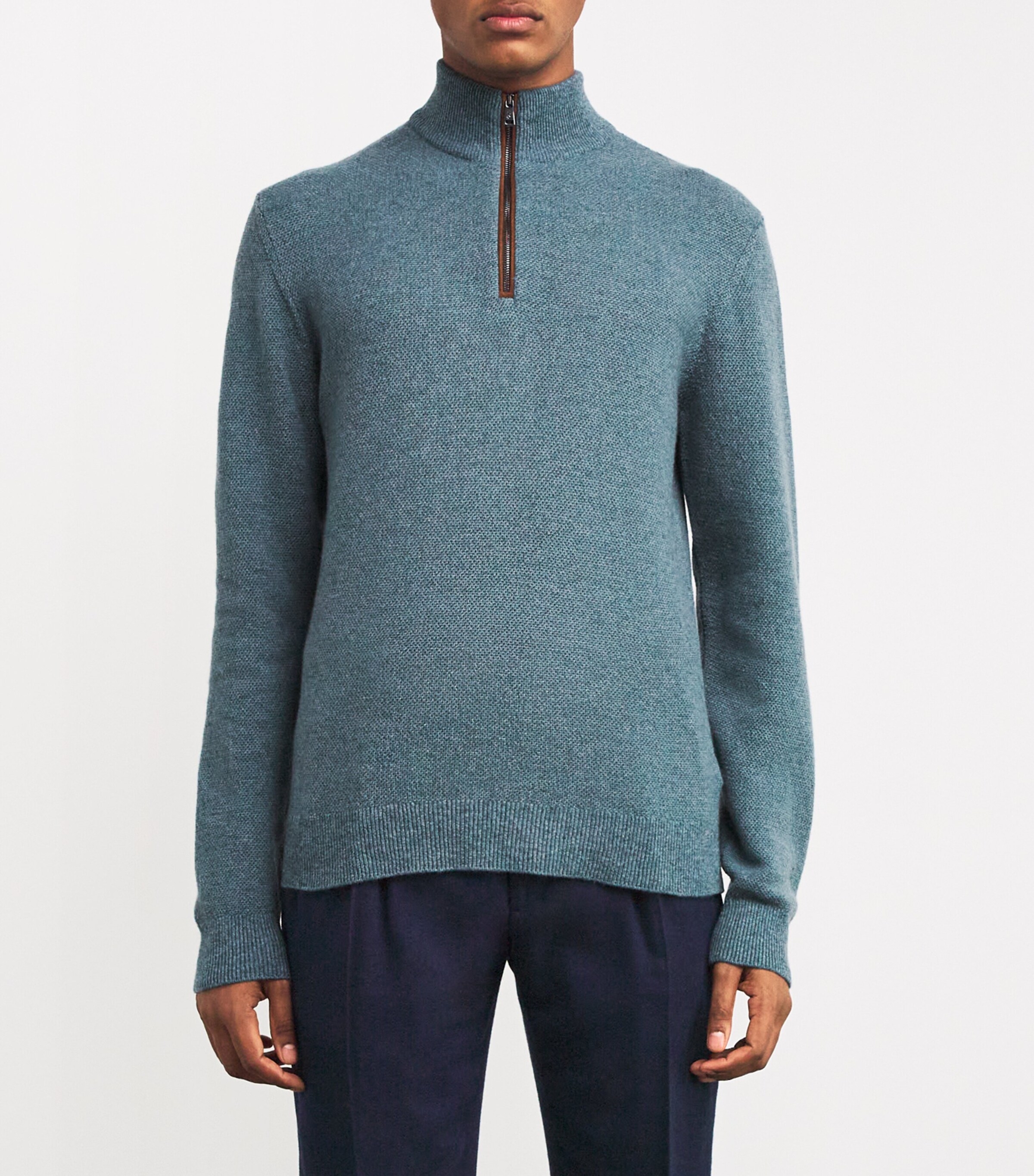 Cashmere Half-Zip Sweater BLUE MULTI Image 3