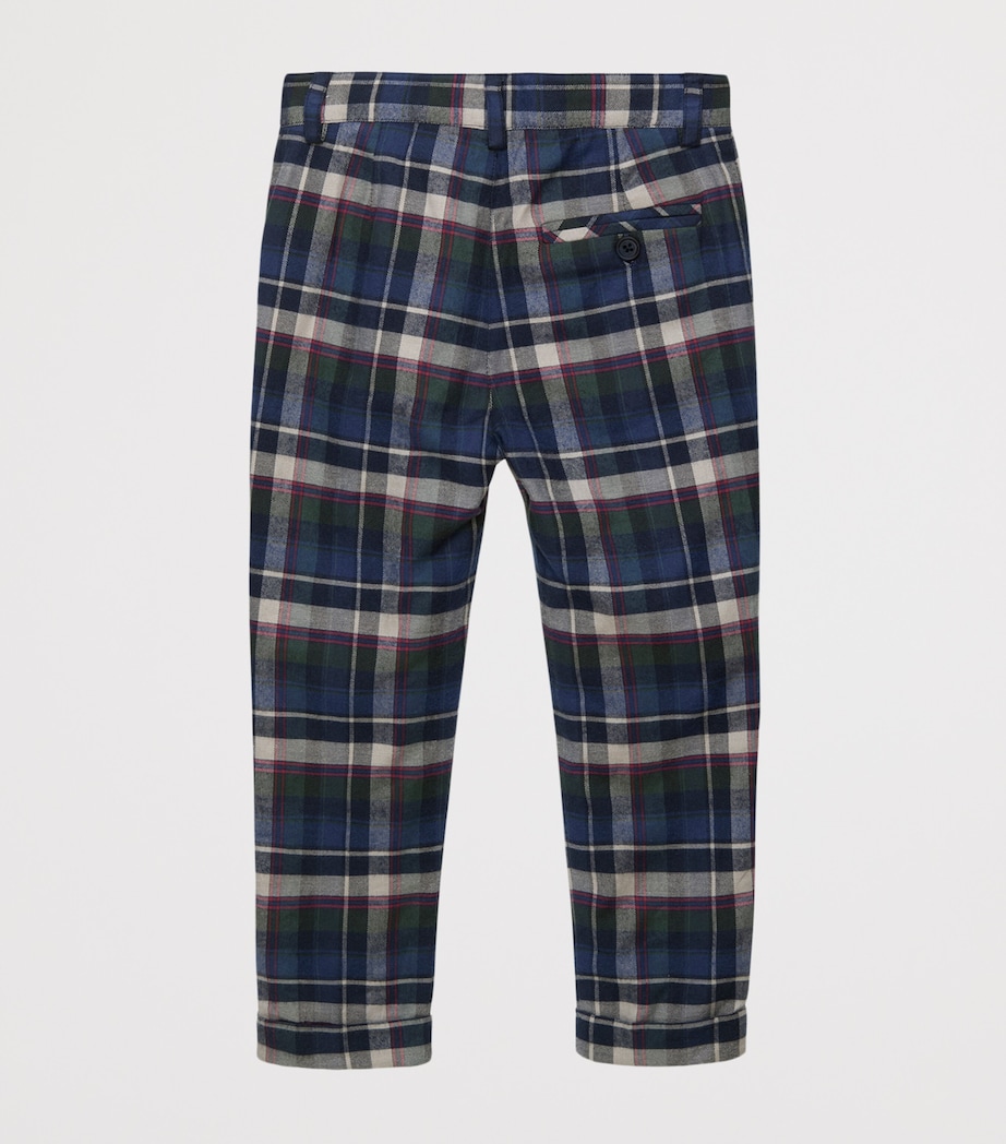 Cotton Donald Slim Trousers (6-11 Years) MULTI TARTAN Image 2