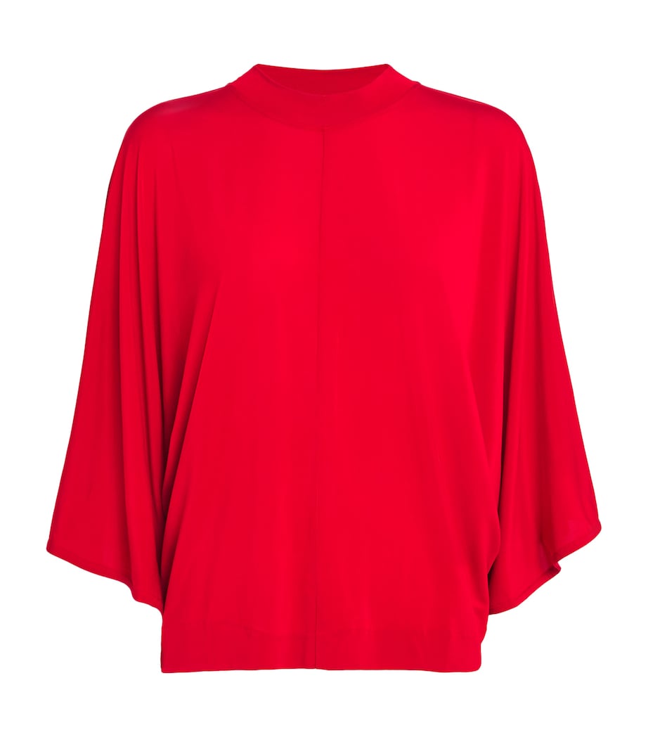 Cape-Sleeve Blouse 250 RED Image 1
